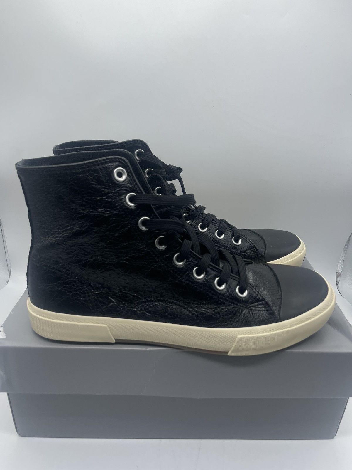 Balenciaga Balenciaga Paris leather high top sneakers size eu43 Size US 10 / EU 43 - 1 Thumbnail