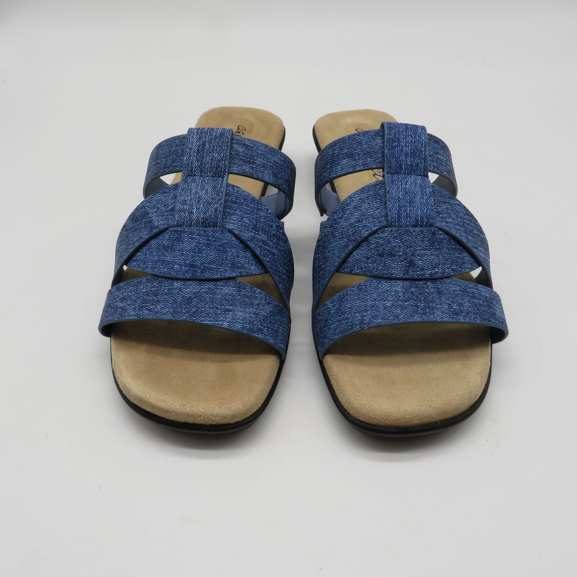 Other Easy Street Womens Lakeport Denim Slide Sandals Comfort Fit Size US 6 / IT 36 - 3 Thumbnail