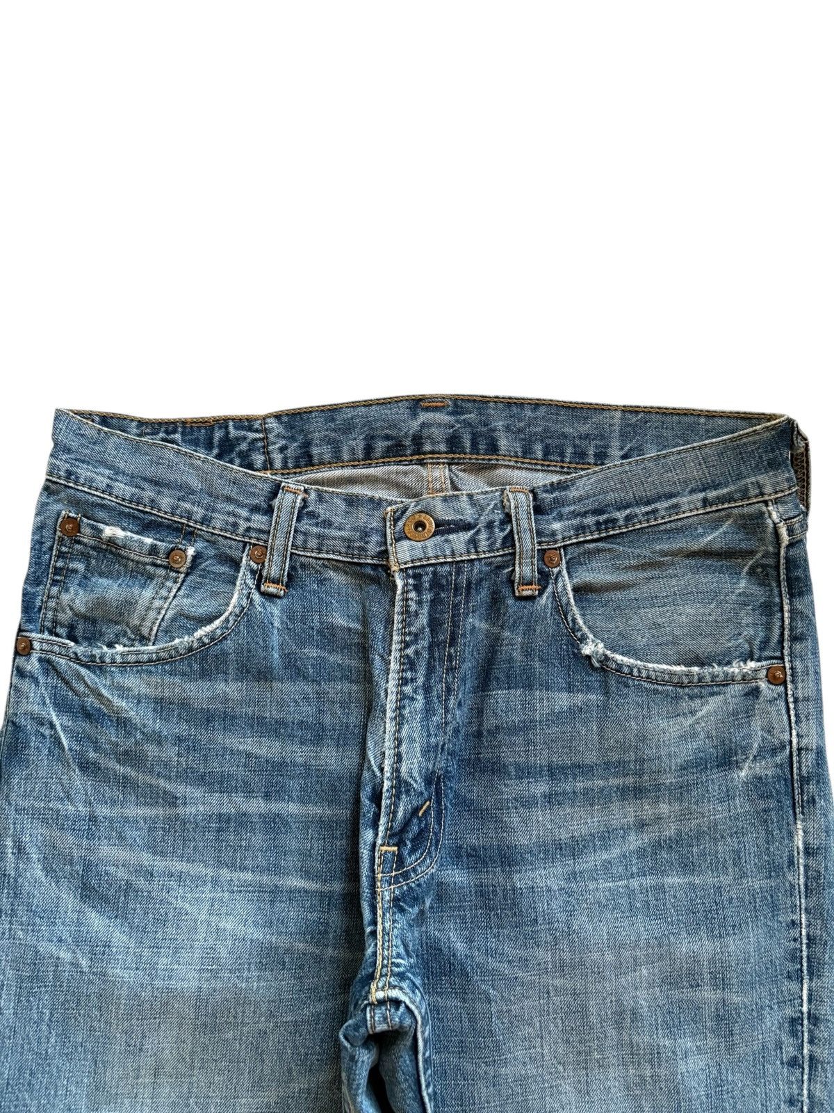 LVC × Levi's × Levi's Vintage Clothing Vintage 90s Levis 502 Mud Wash Distressed Ripped Jeans Size US 31 - 4 Thumbnail