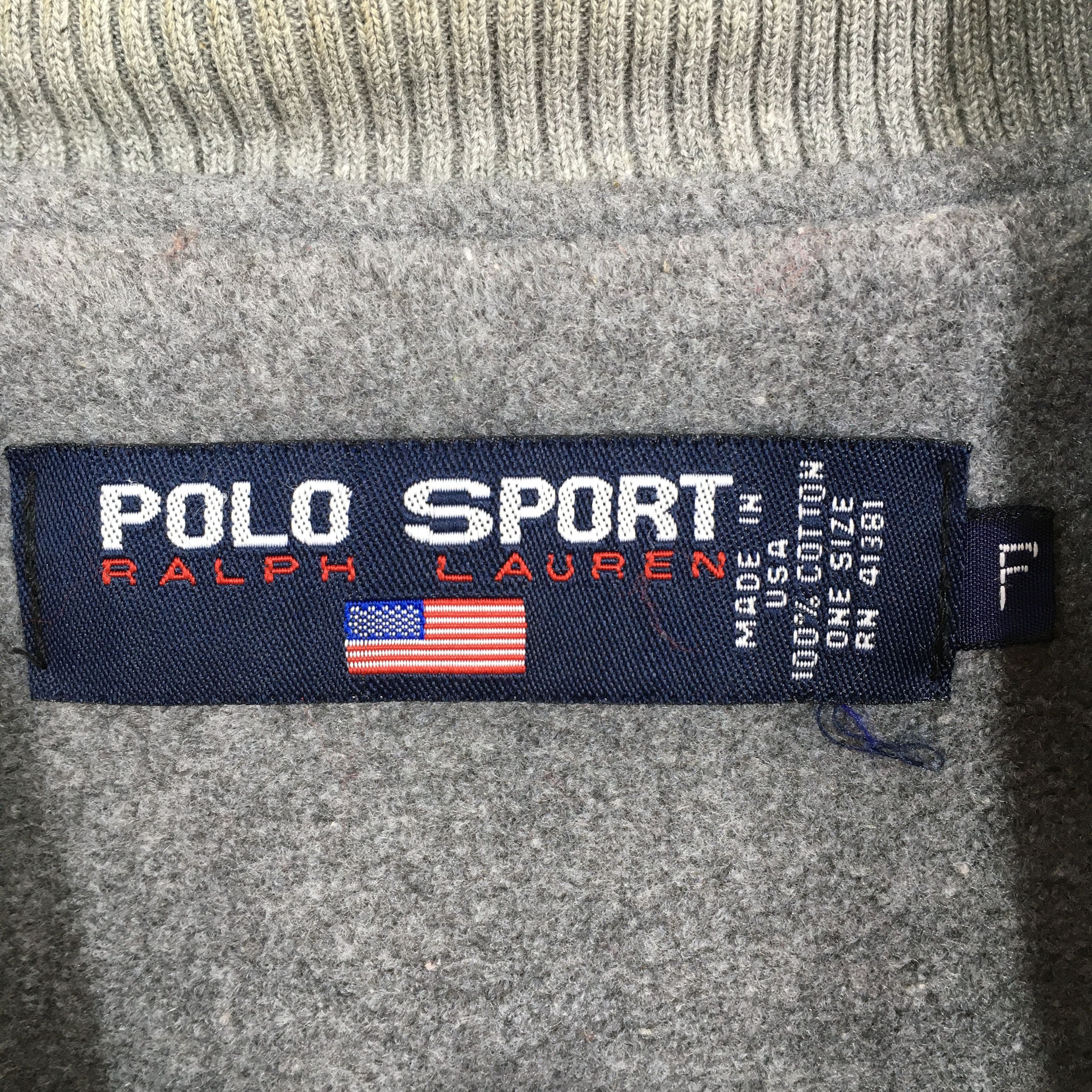 Polo Ralph Lauren Vintage 90's Polo Sport Gray Fleece Button Jacket Large Size US L / EU 52-54 / 3 - 3 Thumbnail