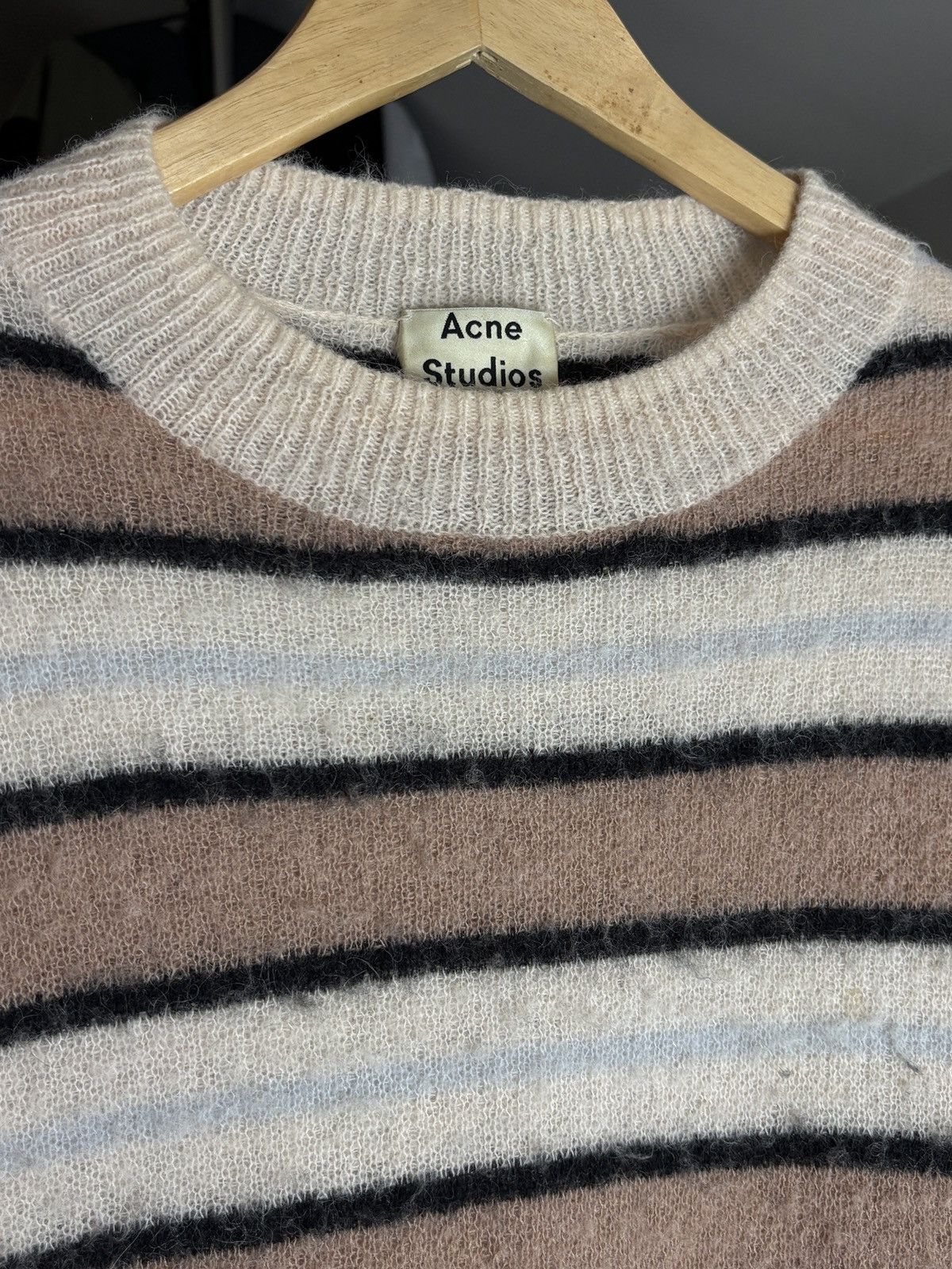 Acne Studios Acne Studios Knitted Oversized Sweater Wool Alpaca Striped Size US XXS / EU 40 - 3 Thumbnail