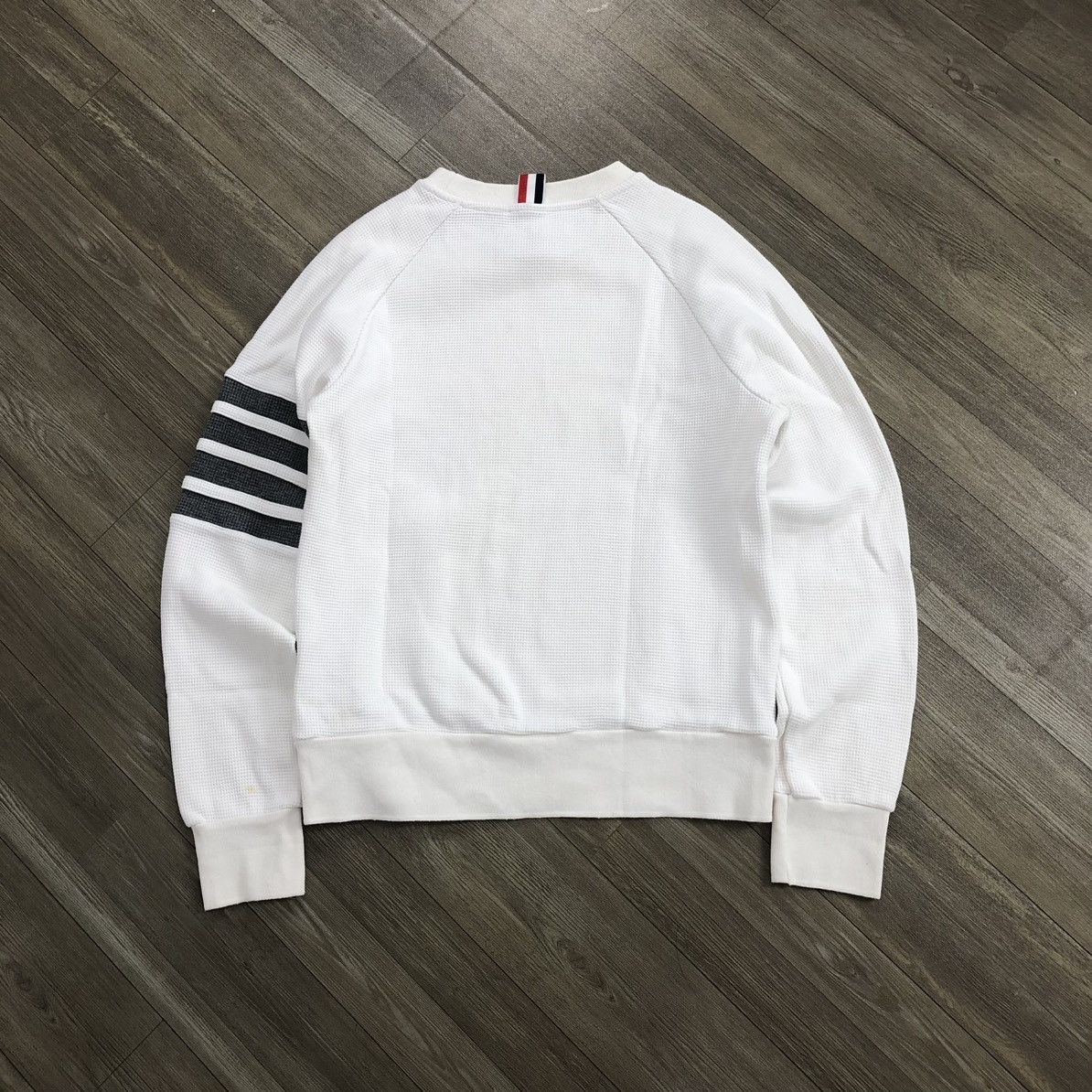 Thom Browne 🇮🇹Vintage Thom Browne Wafle 4 Bar Striped Luxury Sweatshirt Size US S / EU 44-46 / 1 - 11 Thumbnail