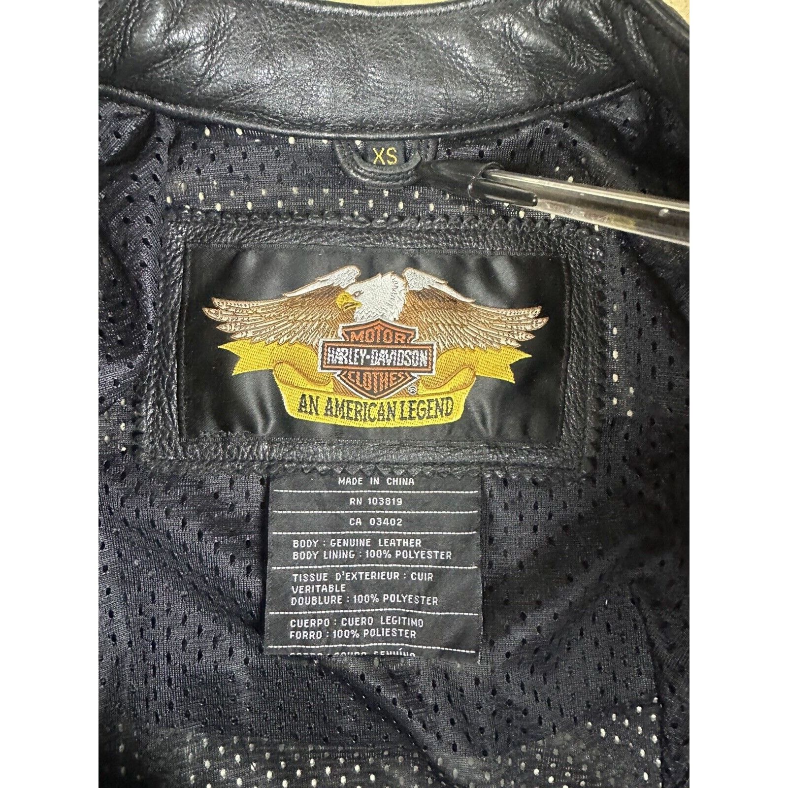 Harley Davidson × Vintage Vintage Harley Davidson H-D Leather Jacket Size XS / US 0-2 / IT 36-38 - 4 Thumbnail