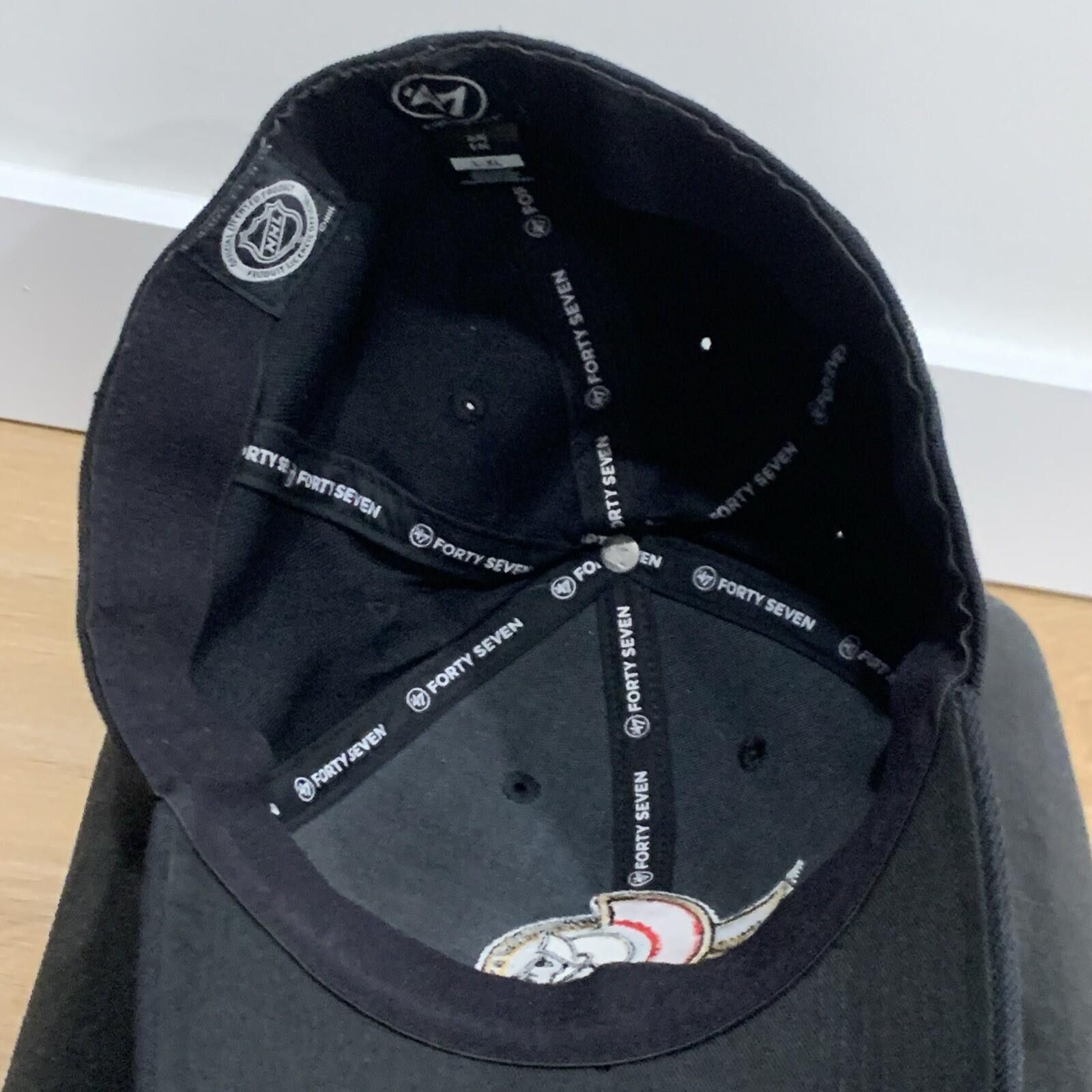 47 Brand '47 Brand Ottawa Senators Baseball Cap Strapback Black Size ONE SIZE - 9 Thumbnail