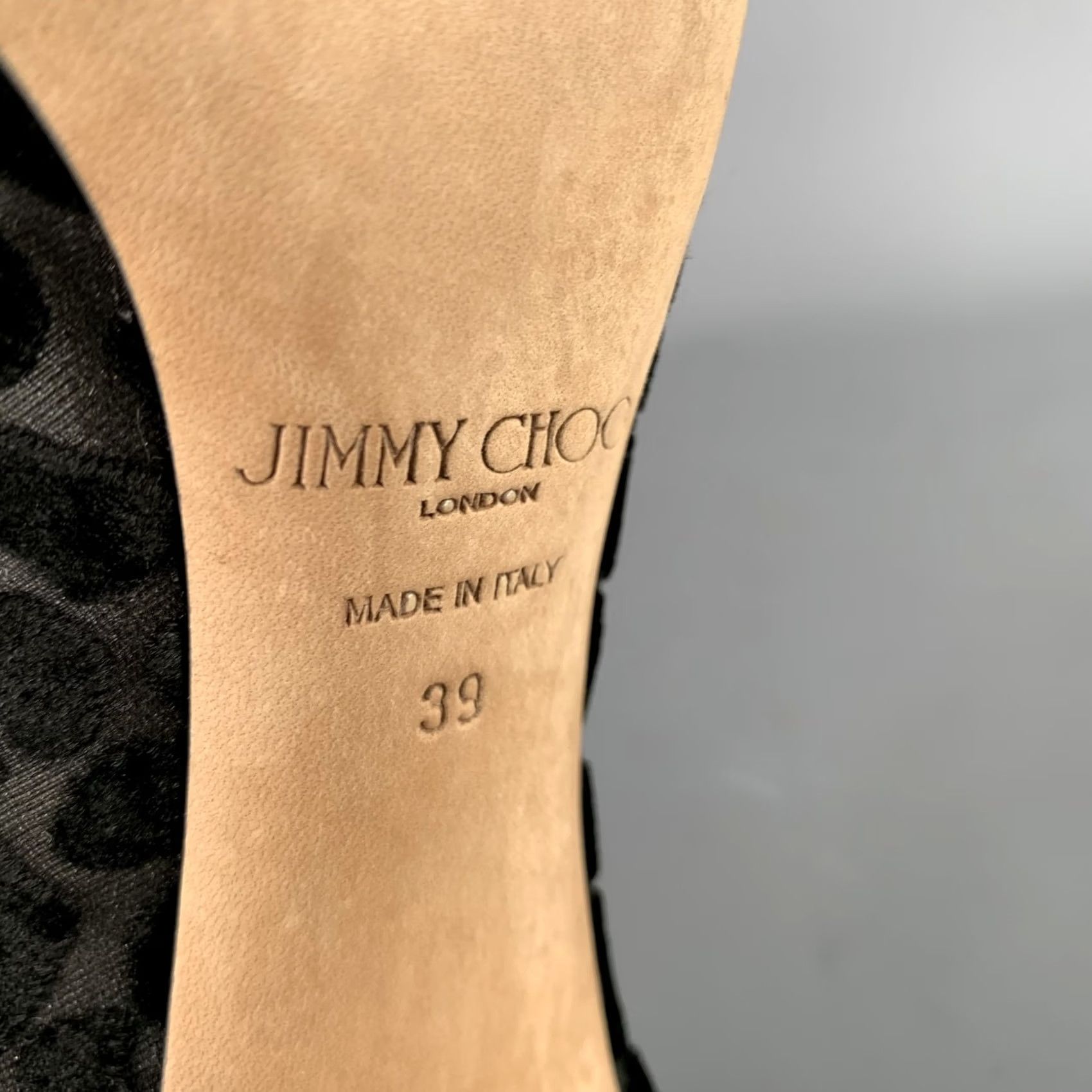 Jimmy Choo JIMMY CHOO Pumps Size 9 Black Devore Leopard Round Toe Size US 9 / IT 39 - 8 Thumbnail