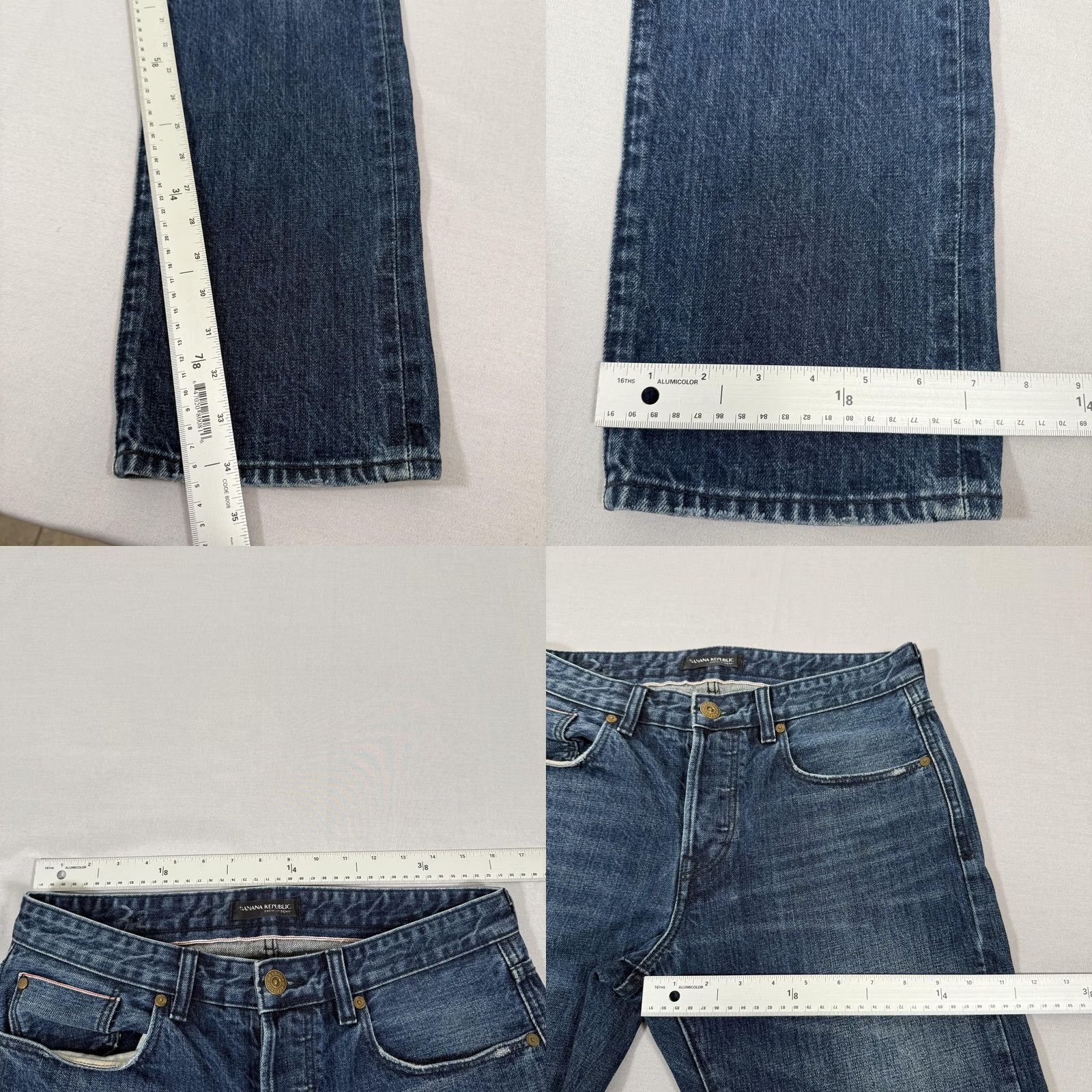 Banana Republic Banana Republic Mens Jeans 32x34 Blue Slim Fit Denim Pants Selvedge Work Size US 32 / EU 48 - 8 Thumbnail