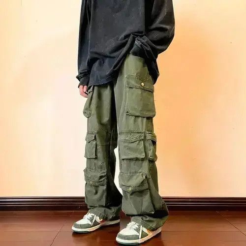 Jean Cargo Pants Multi-pockets Size US 35 - 7 Thumbnail
