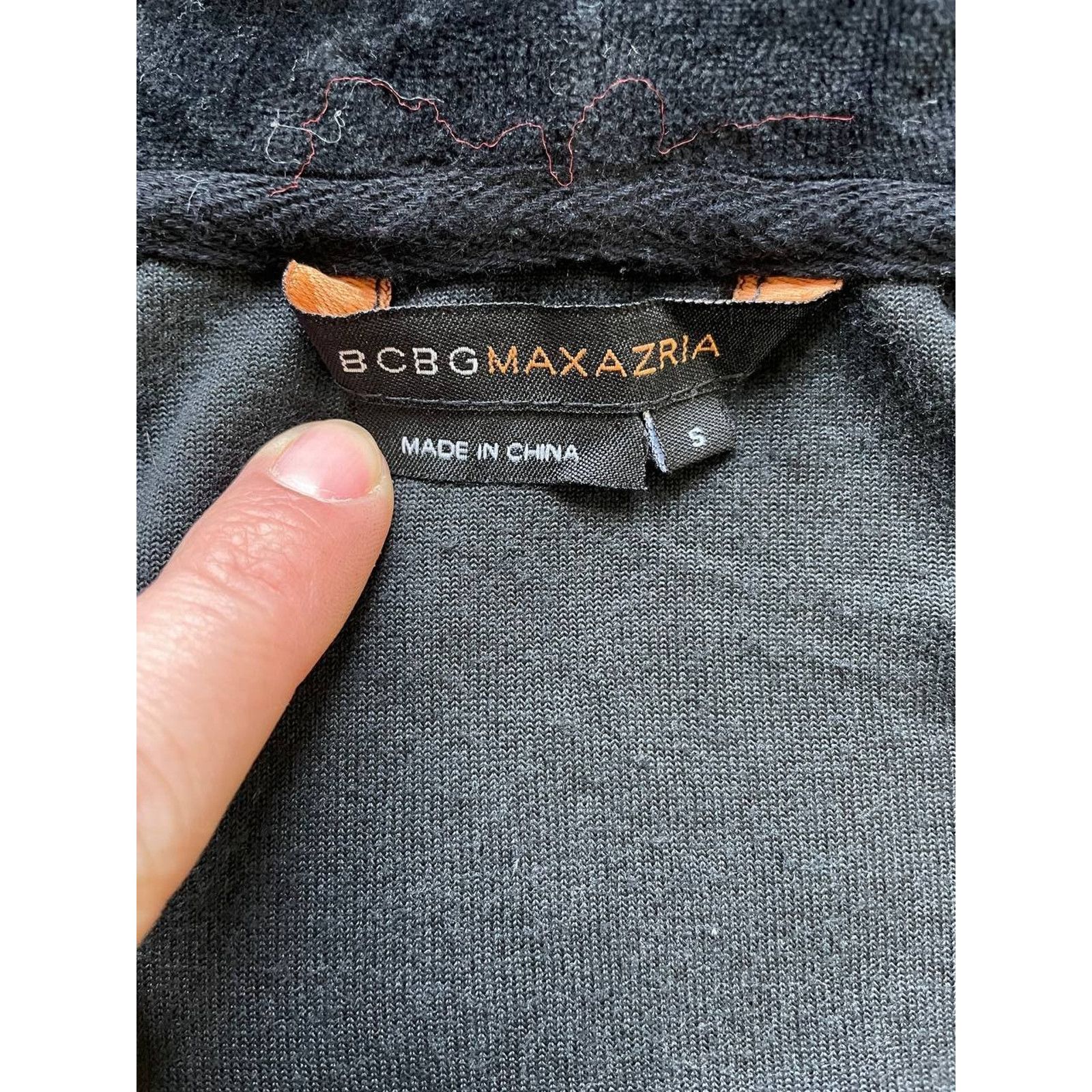 Bcbgmaxazria × Vintage Vintage BCBG Black Velour Zip Hoodie S Bird Y2K Juicy Style Size S / US 4 / IT 40 - 8 Thumbnail