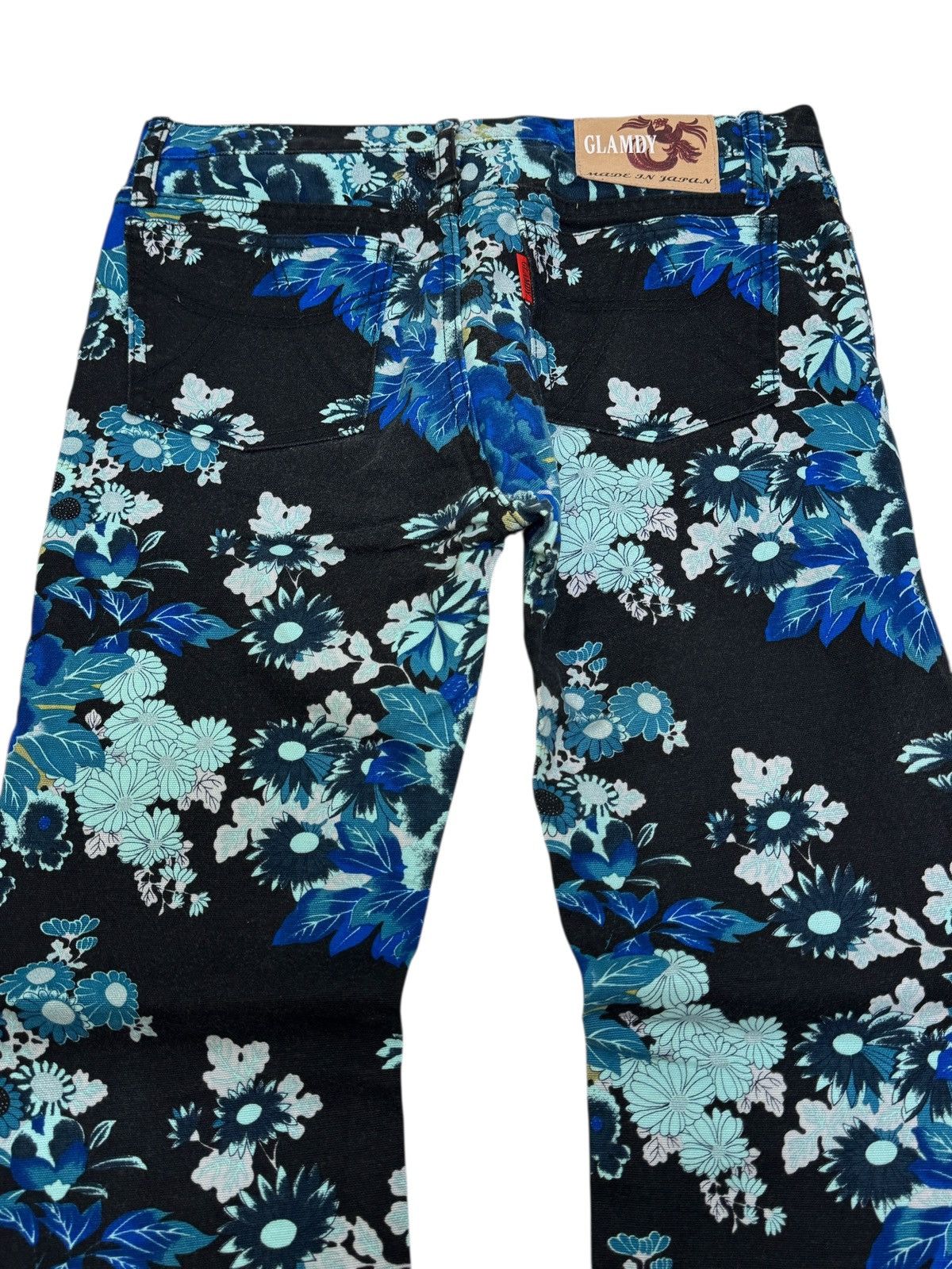 Vintage Vintage Glamdy Flared Floral Design Denim Pant Size US 28 / EU 44 - 8 Thumbnail