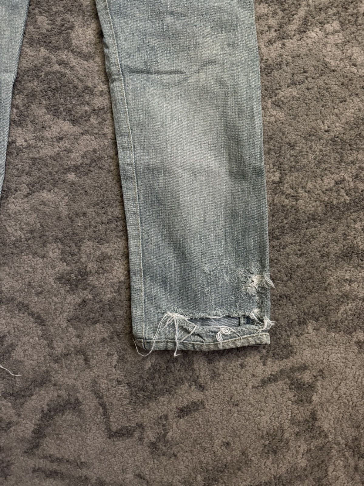 Saint Laurent Paris SLP FW14 Hedi D01 Crash Denim Size US 34 / EU 50 - 8 Thumbnail