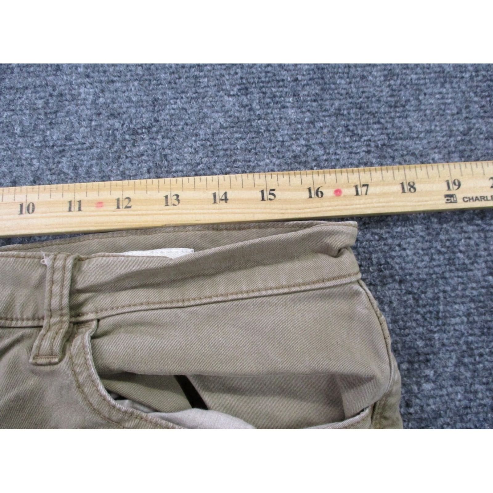 Flint And Tinder Flint and tinder Jeans Mens 34 X 32 Beige Slim Straight Stretch Denim 5-Pocket Design Season: All Size US 33 - 6 Thumbnail