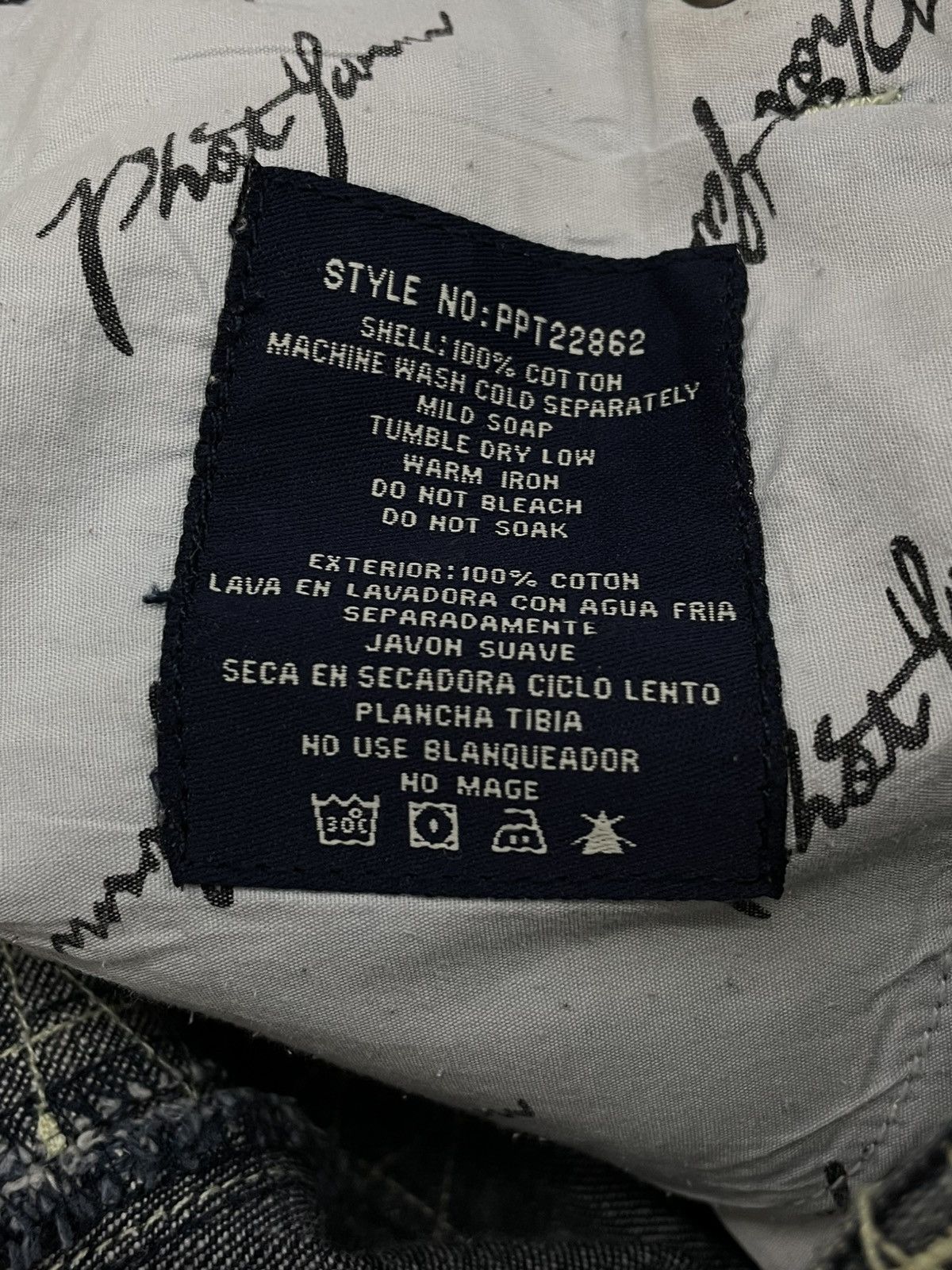 Japanese Brand Vintage 1990s Japan Designer Phat Farm Patchwork Denim Size US 32 / EU 48 - 17 Thumbnail