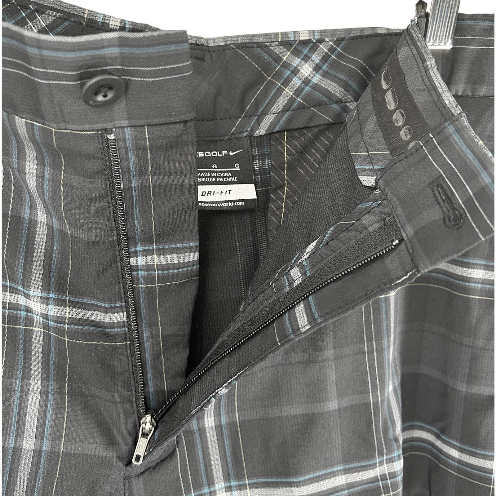 Nike Nike Golf Dri-Fit Athletic Shorts Size 36 Plaid Stripes Gray Size US 36 / EU 52 - 3 Thumbnail