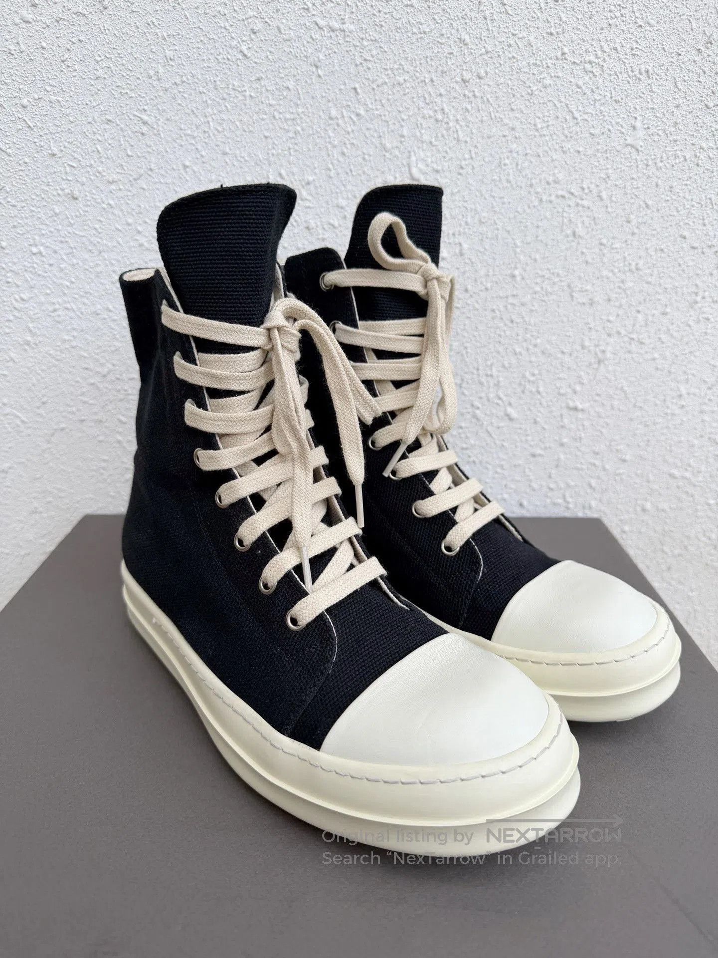 Rick Owens Drkshdw Rick Owens DRKSHDW High-Top Canvas Shoes. Size US 7 / IT 37 - 2 Thumbnail