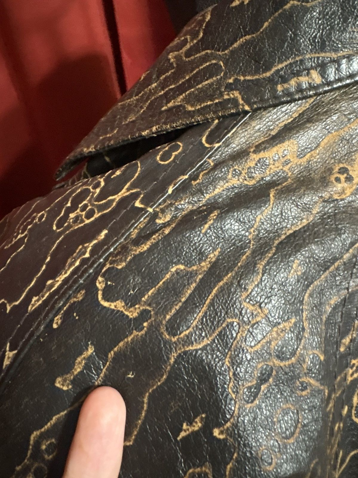 Vintage Vintage Animal Print Leather Jacket Tiger Stripe Snakeskin Size XS / US 0-2 / IT 36-38 - 5 Thumbnail