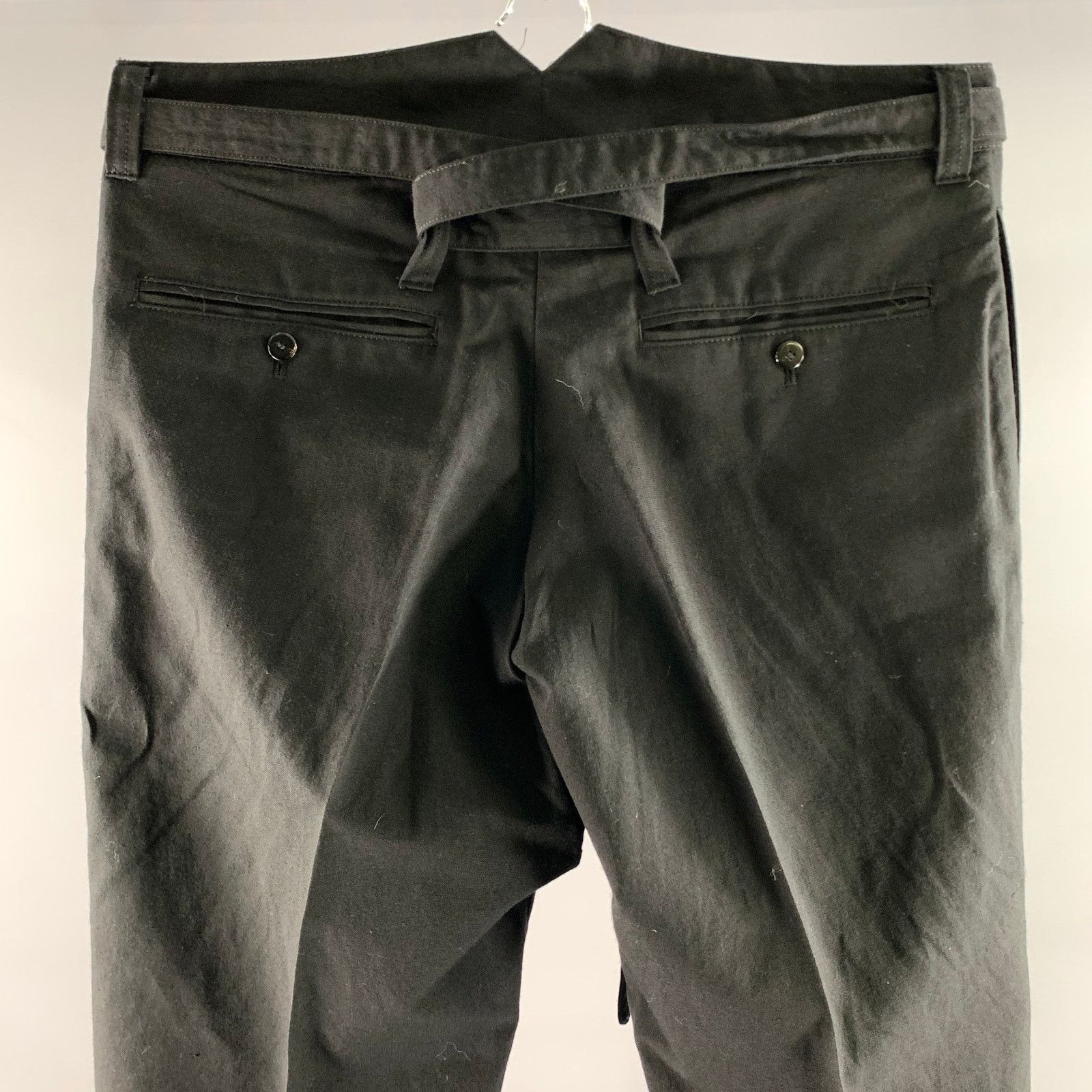 Visvim VISVIM Size L Black Wool Linen Waist Tie Pants Size US 34 / EU 50 - 3 Thumbnail