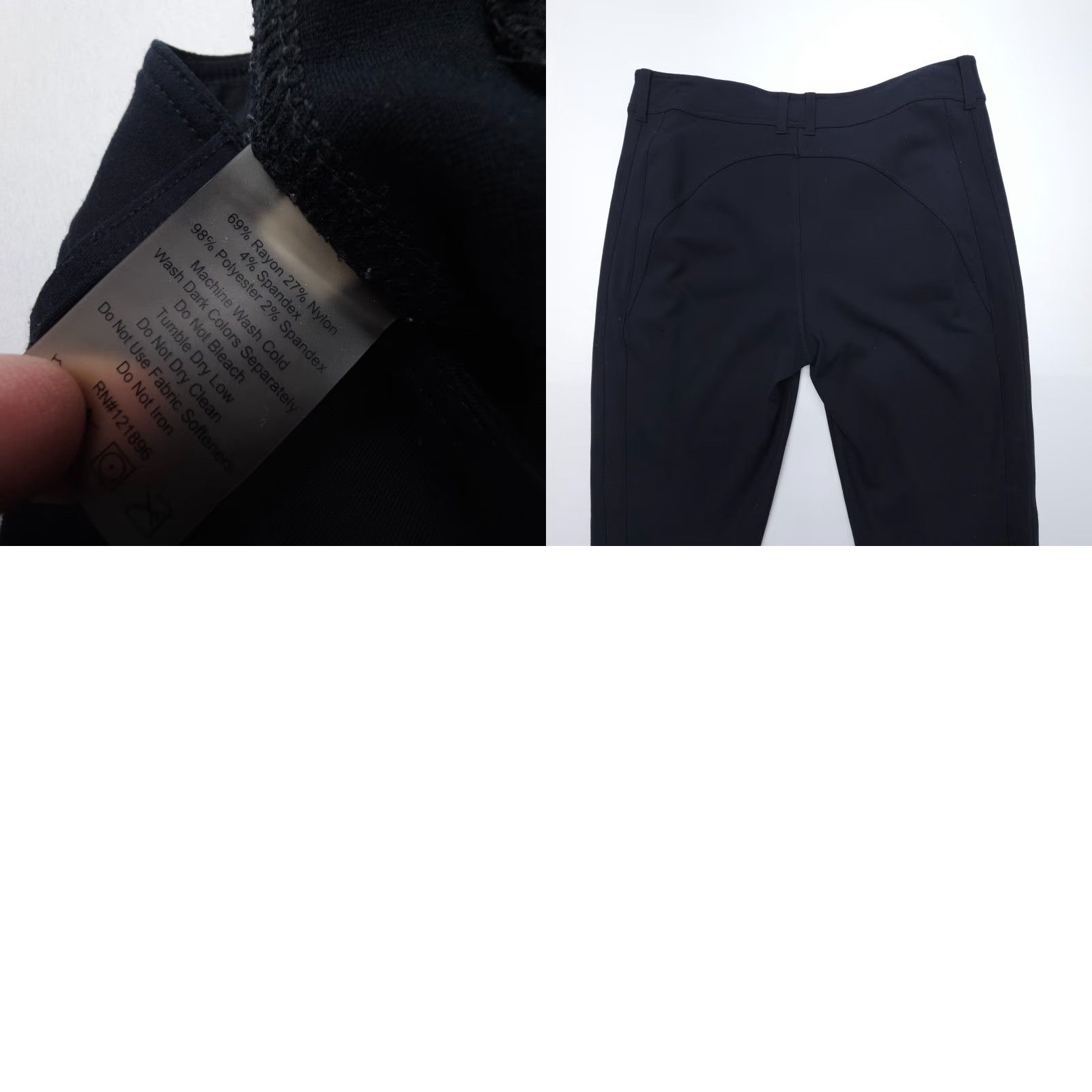 Vintage Title Nine Active Stretch Ponte Pants Womens 12 Black Hiking Walking Golf Travel Pants Mens Womens? Size 34" / US 12 / IT 48 - 8 Thumbnail