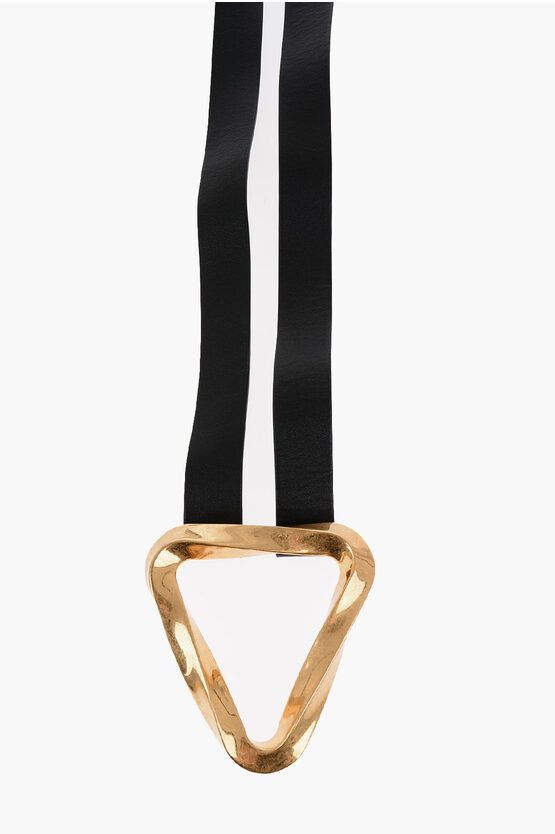 og1mm0624 Size: M / Slim Fit Leather Belt in Black