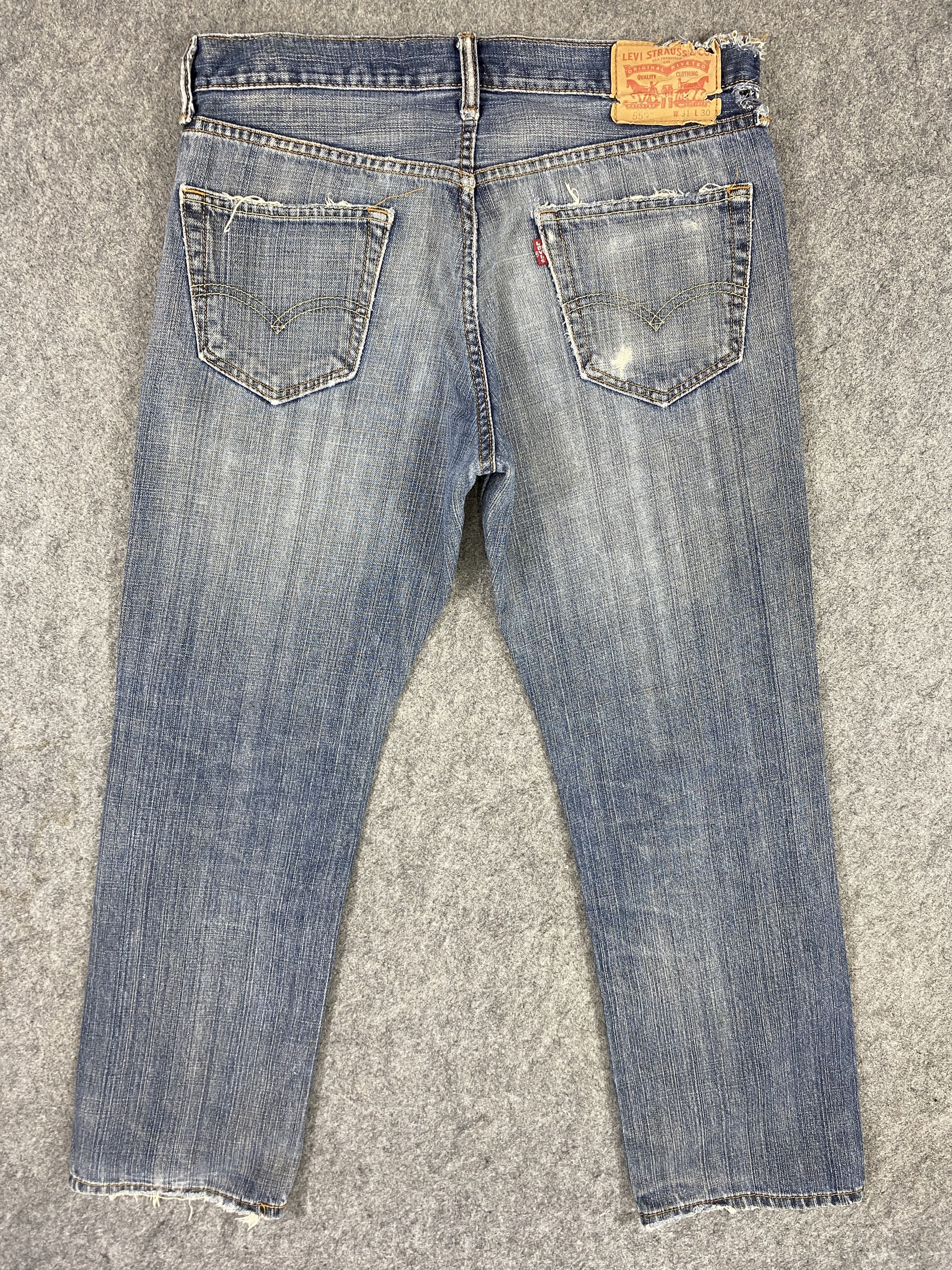 Levi's Distressed Blue Vintage Levi's 559 33x31 Denim -JN1997 Size US 33 - 2 Thumbnail