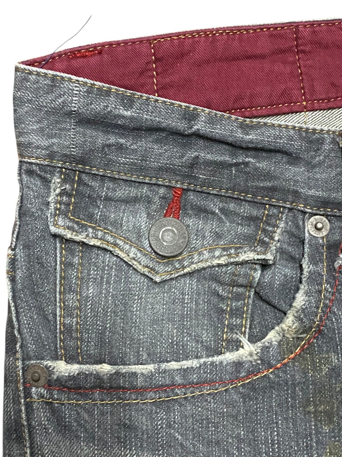 RATS JAPAN Vintage Rattle Trap Paint Splatter Distressed Loose Jeans Size US 35 - 9 Thumbnail