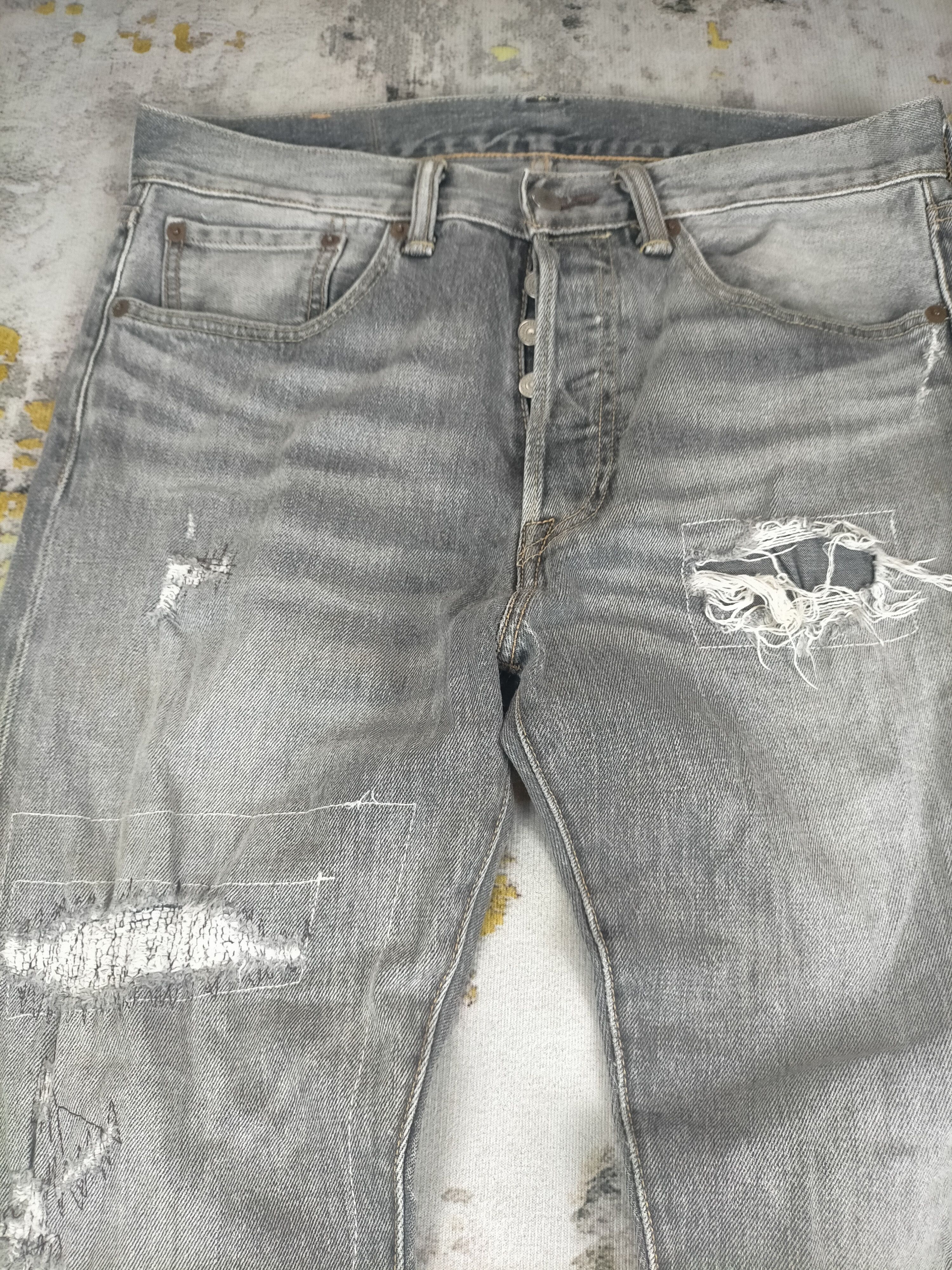 Levi's 🔥 Crazy Levis 501 CT Distressed Mudwash Jeans Size US 31 - 2 Thumbnail