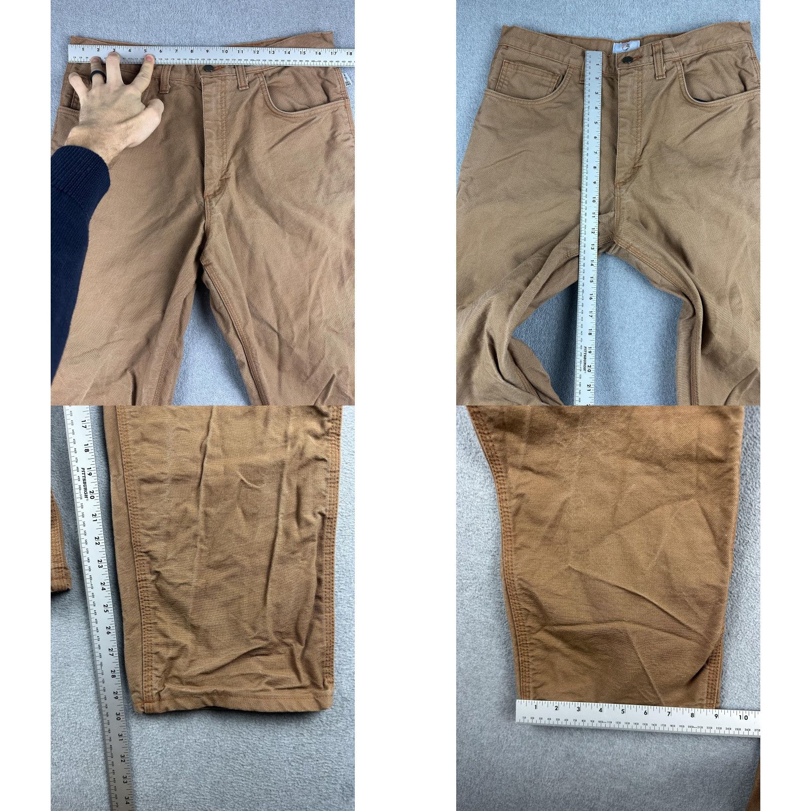 Vintage Tyndale FR Pants Mens 34x30 Brown Carpenter Flame Resistant Workwear Made USA Size US 34 / EU 50 - 8 Thumbnail
