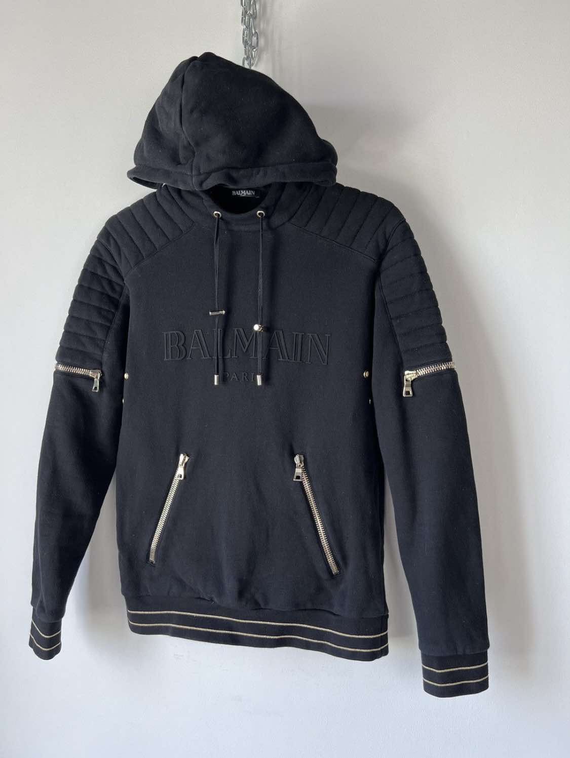 Balmain Balmain Paris Zipper Biker Hoodie | Grailed