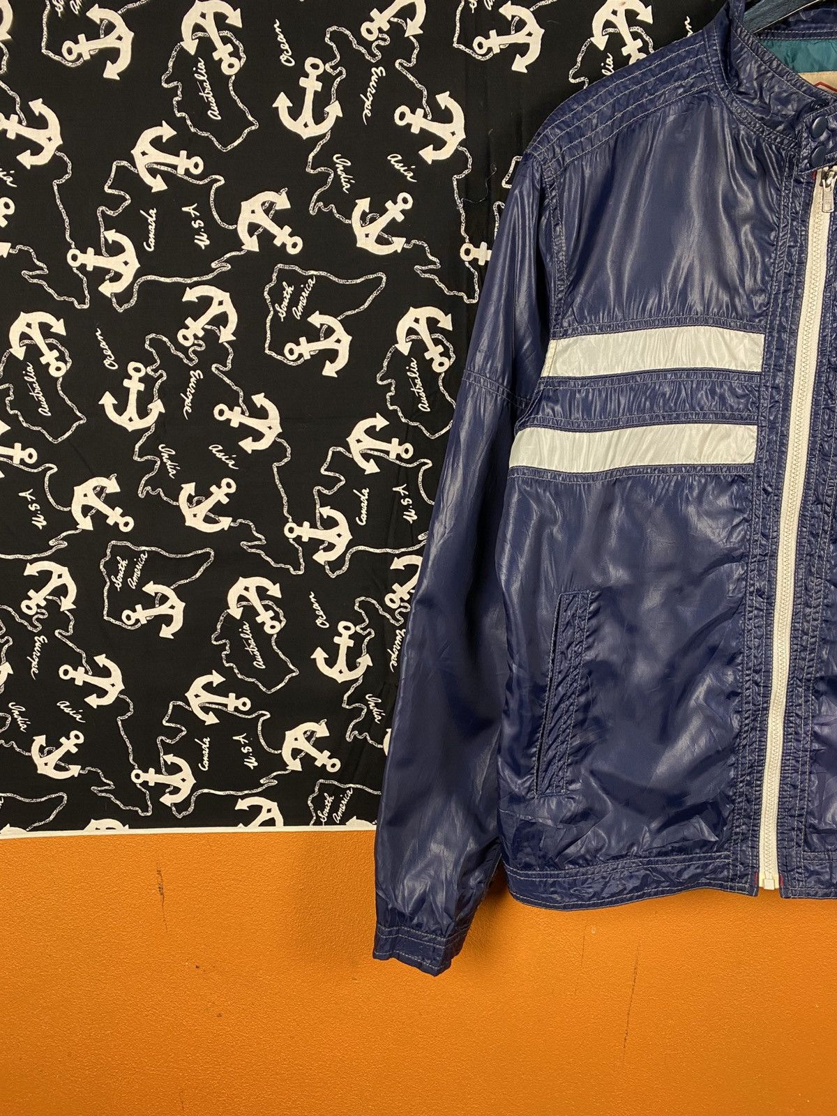 Vintage Vintage BALL Nylon Racing Jacket Blue Reflective Stripe Size US L / EU 52-54 / 3 - 7 Thumbnail