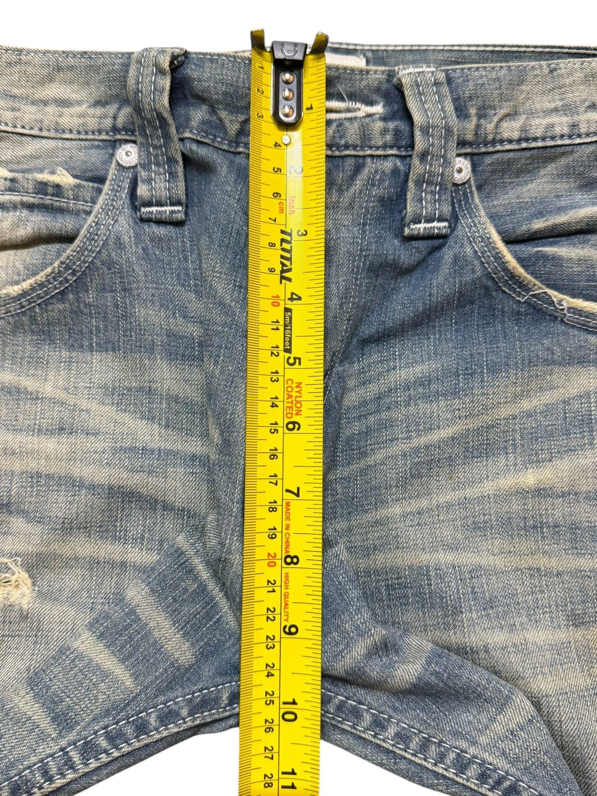 Levi's Vintage Y2K Levis 504 Faded Wash Whisker Distressed Straight Size US 30 / EU 46 - 14 Thumbnail