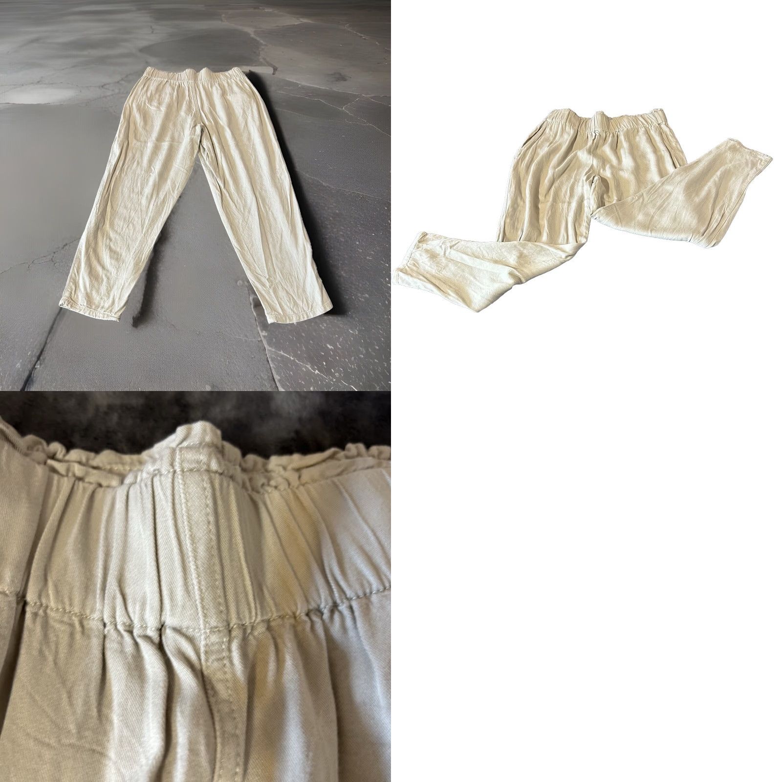 Vintage Celebrity Pink Pants Women Medium Tan Elastic Waist Pull Up Style#CJ23467T88 Size 32" / US 10 / IT 46 - 9 Thumbnail