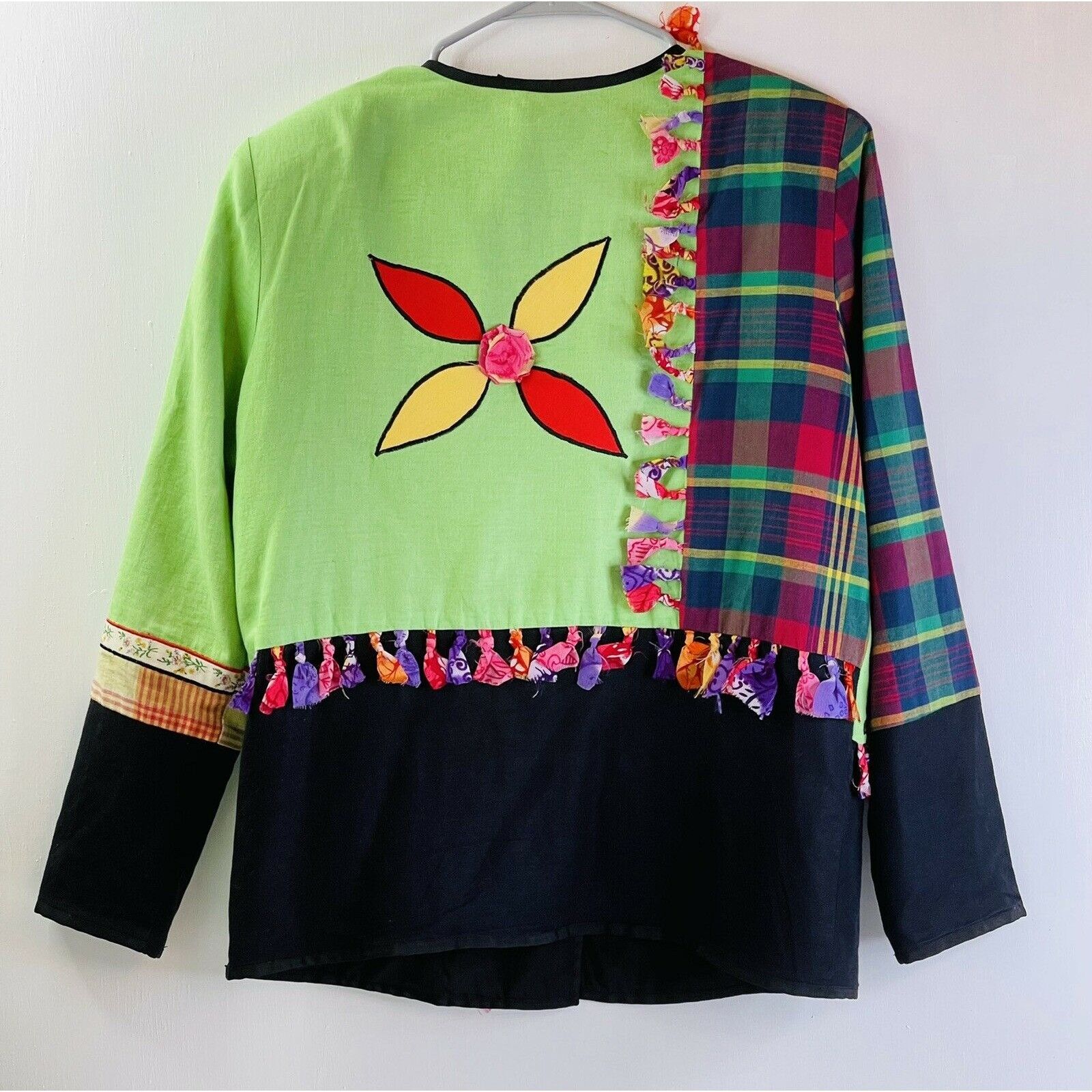 Other Vintage Allure Patchwork Jacket Crazy Quilt Applique Wearabl Size M / US 6-8 / IT 42-44 - 2 Thumbnail