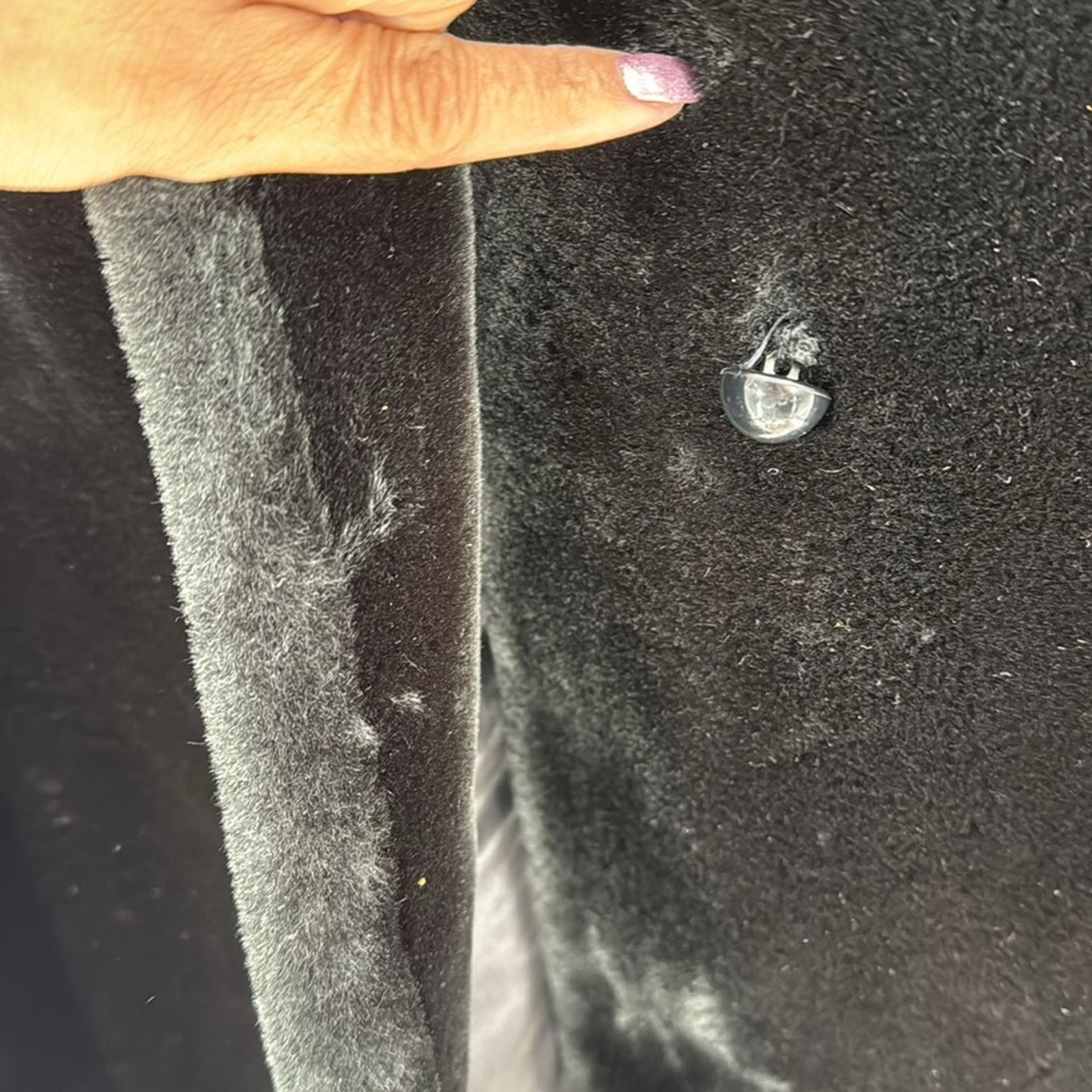 Vintage Vintage faux fur black long line coat 80s 70s heavy lined Size L / US 10 / IT 46 - 8 Thumbnail