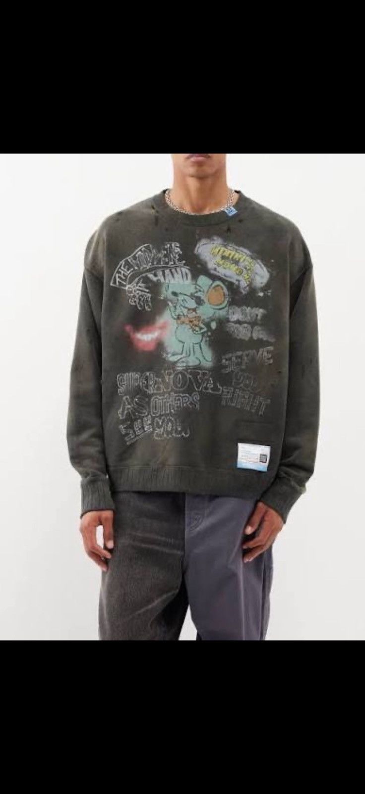 Maison MIHARA YASUHIRO Maison Mihara Yasuhiro Distressed Sweatshirt Size US L / EU 52-54 / 3 - 1 Thumbnail