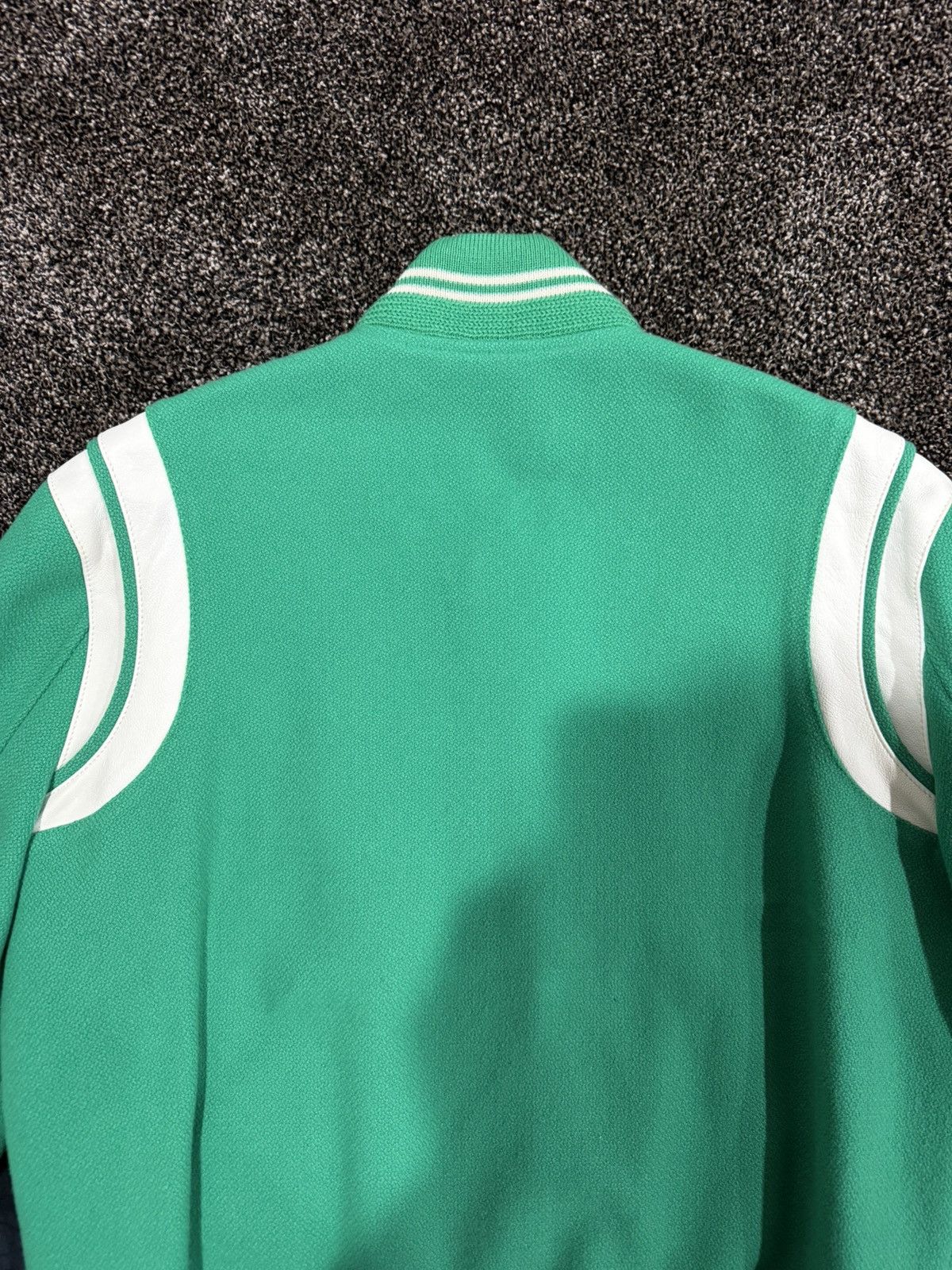 Saint Laurent Paris Saint Laurent Paris x Hedi 2016 Teddy Varsity Green Jacket Size US L / EU 52-54 / 3 - 14 Thumbnail