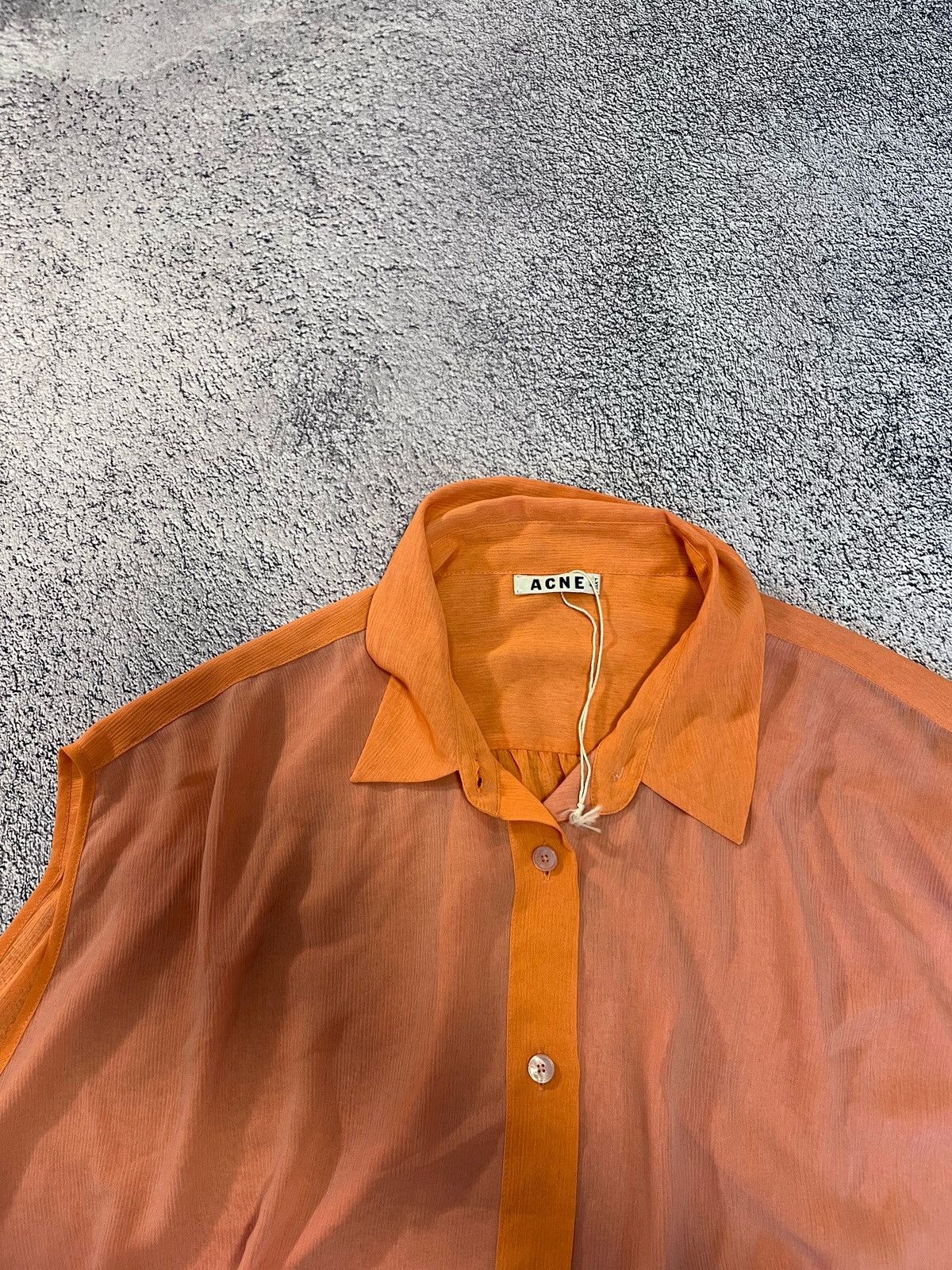 Acne Studios Acne Studios Scallop Contr PSS13 Sleeveless Sheer Blouse Size M / US 6-8 / IT 42-44 - 3 Thumbnail