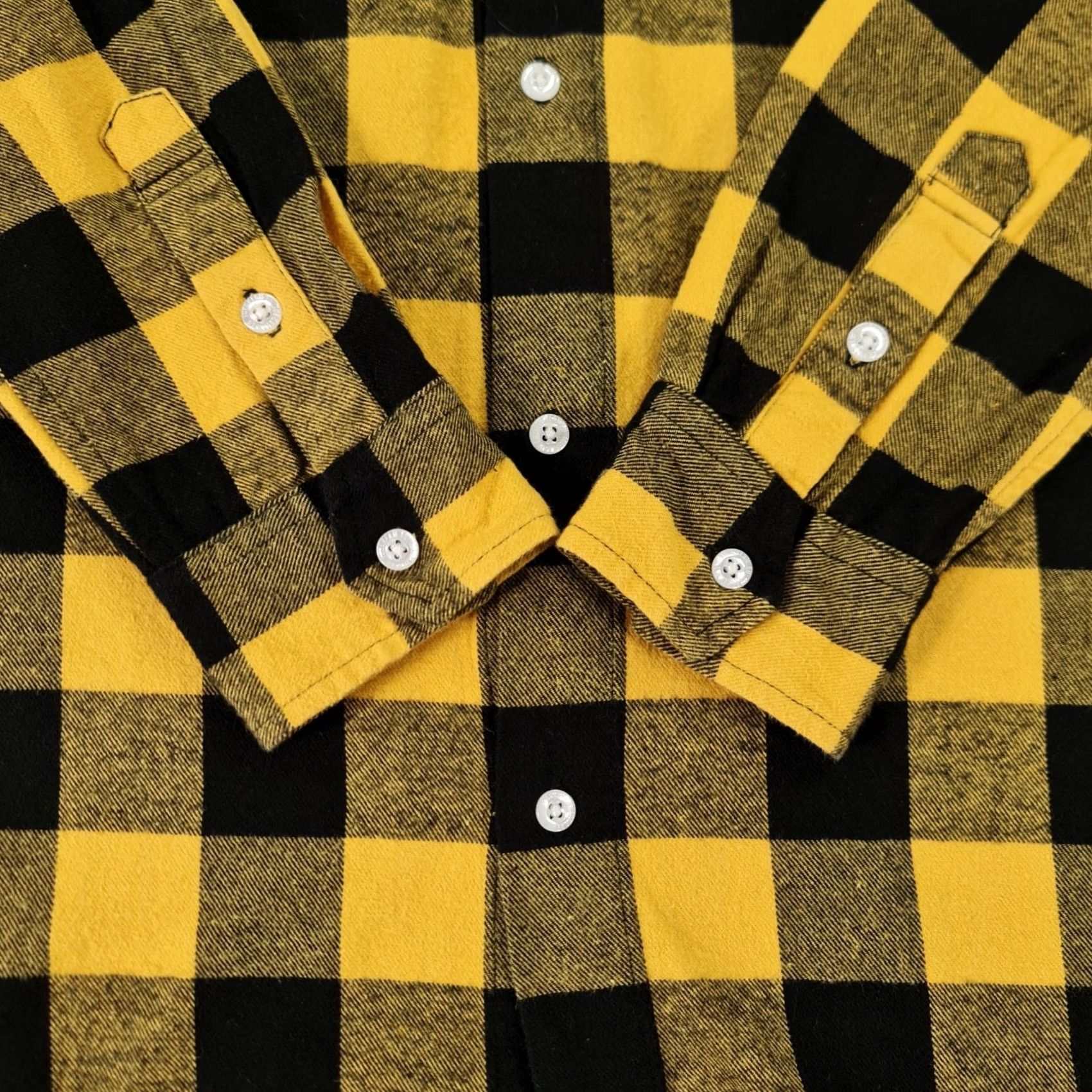 Vintage Icecream Mens Shirt Yellow Small Flannel Gingham Check Cotton Button Down Shirt Long Sleeve Collared Casual Pockets Button-Up Vintage No Size US S / EU 44-46 / 1 - 6 Thumbnail