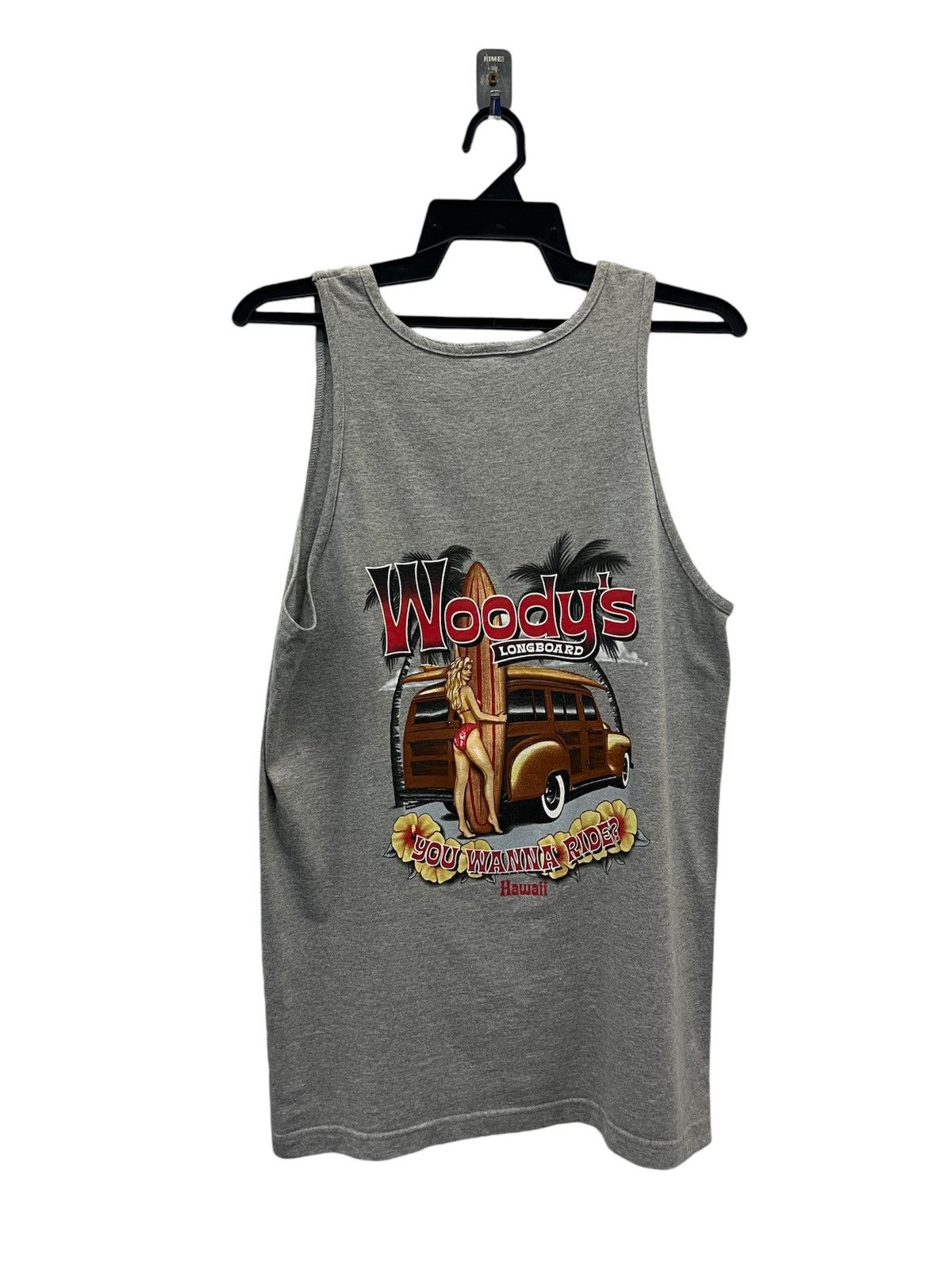 Vintage VINTAGE WOODY’S LONGBOARD YOU WANNA RIDE HAWAII TANK TOP Size US M / EU 48-50 / 2 - 1 Thumbnail