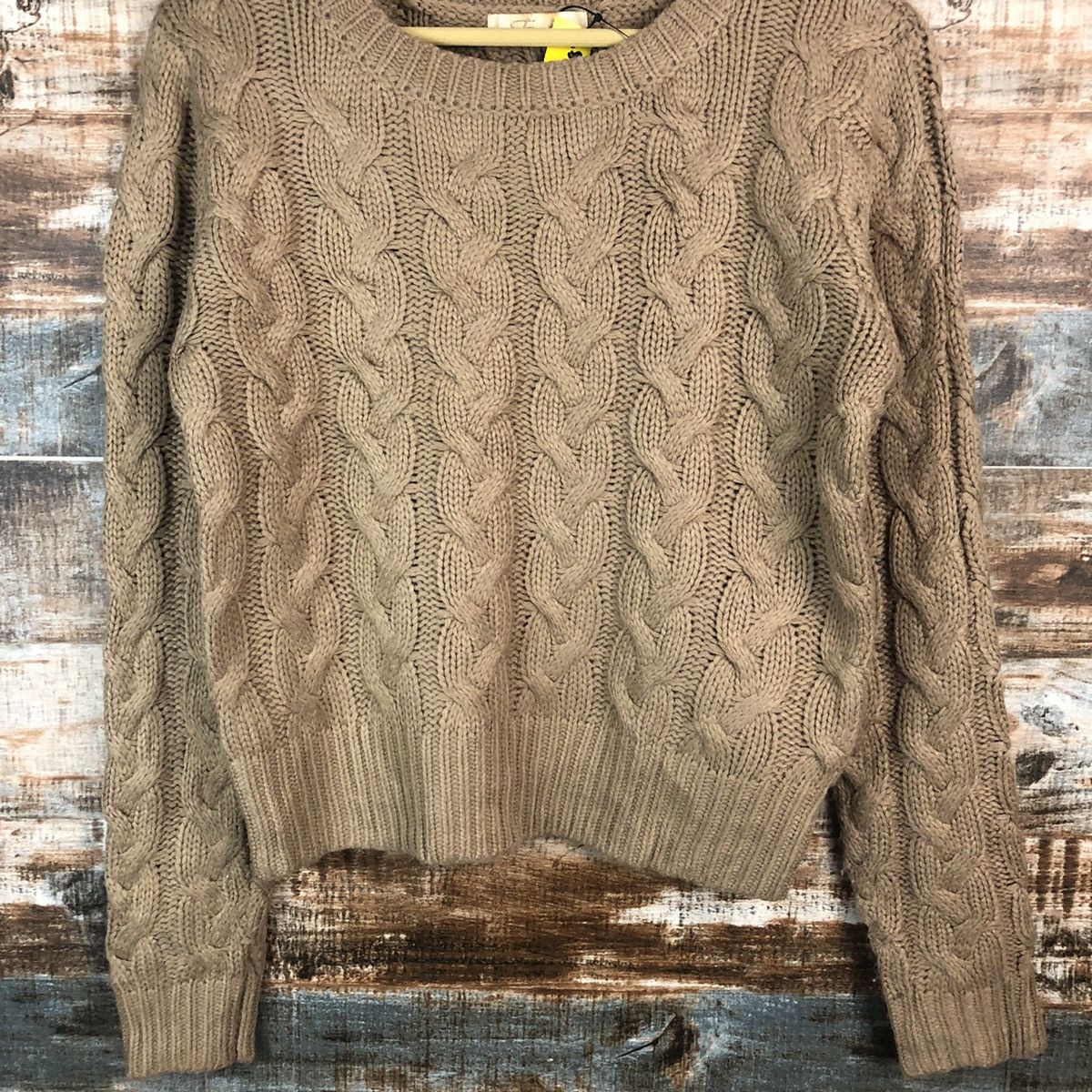 Homespun Knitwear × Japanese Brand Free Sia Brown cable Knitwear #A1882 Size S / US 4 / IT 40 - 6 Thumbnail
