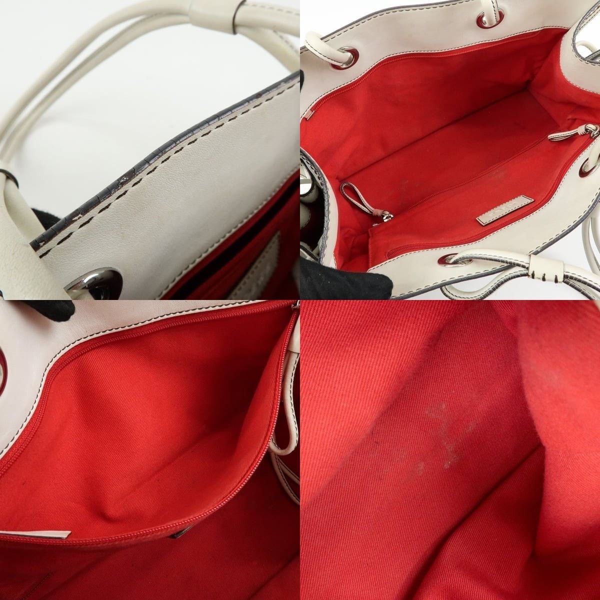 Loewe Loewe Anagram Shopper Calfskin Shoulder Bag White Size ONE SIZE - 7 Thumbnail