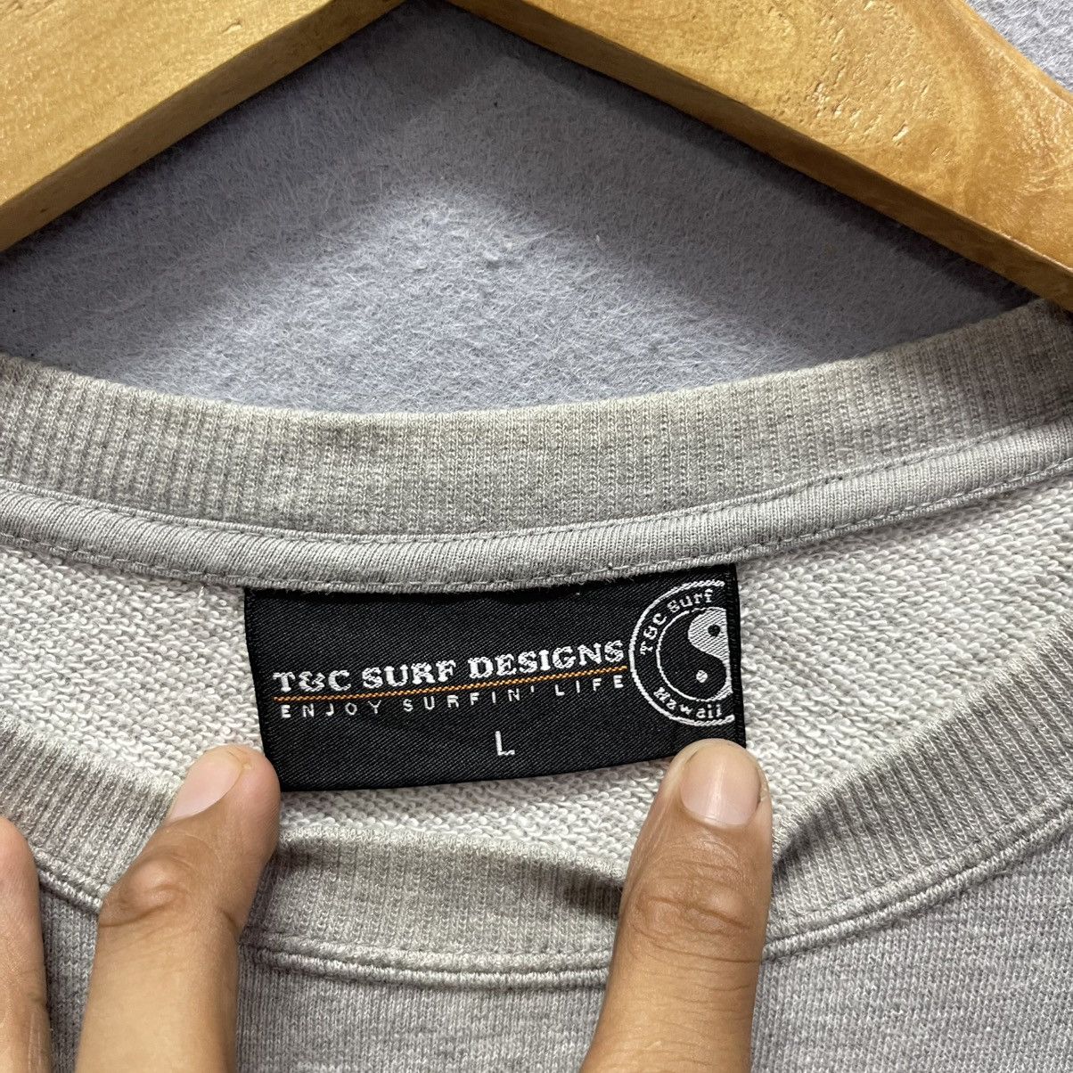 Vintage T&C Surf Designs “Enjoy Surfin’ Life” Sweatshirt – Gray Size US L / EU 52-54 / 3 - 8 Thumbnail