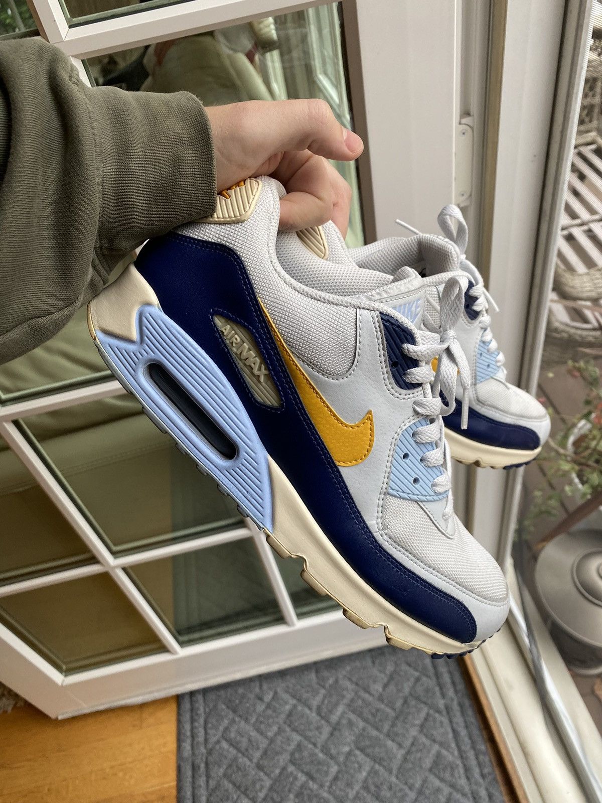 Nike Nike Air Max 90 Pure Platinum Blue Void Size US 9.5 / EU 42-43 - 1 Thumbnail
