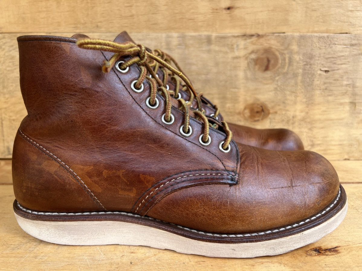 Red Wing Red Wing 9111 Classic Round Toe Brown Leather Boots Size US 7 / EU 40 - 3 Thumbnail