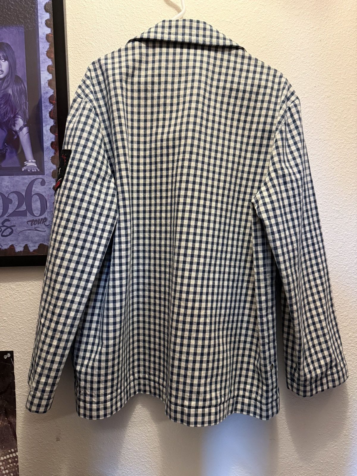 Gucci Gucci x Freya Hartas Patch Gingham Chore Jacket 🧶 Size US M / EU 48-50 / 2 - 2 Thumbnail