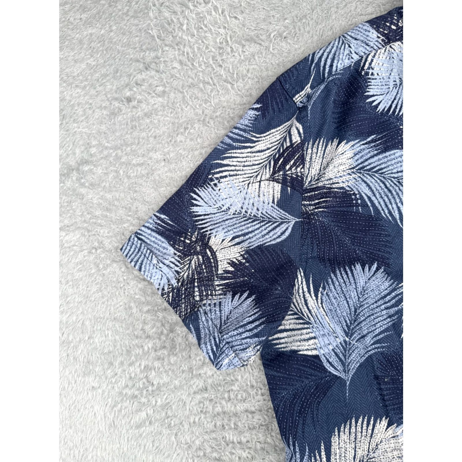 Haggar Haggar Shirt 2XL Blue 100% Cotton Button-Up Short Sleeve Send Hawaiian Aloha Beach Resort Vacation Floral Cotton Mens Shirt Size US XXL / EU 58 / 5 - 3 Thumbnail
