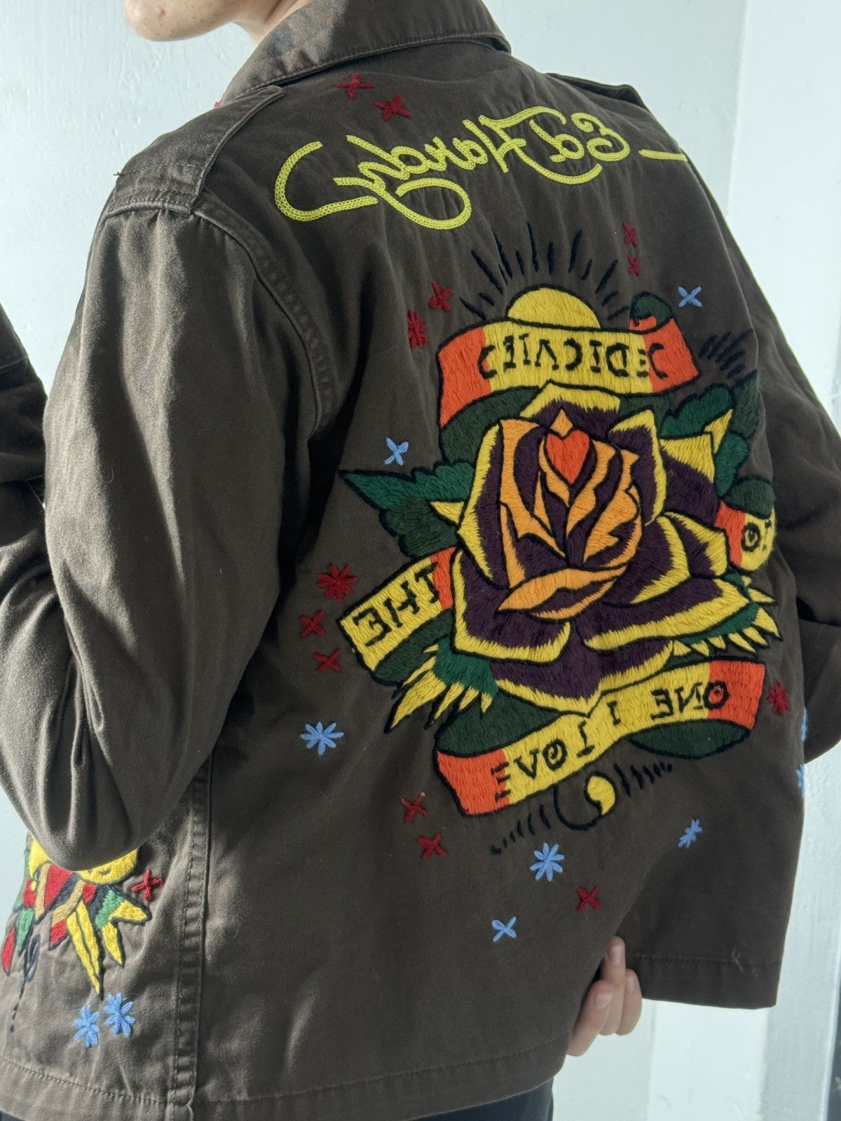 Ed Hardy VINTAGE ED HARDY EMBROIDERED LOGO 2000s BUTTON UP JACKET Size M / US 6-8 / IT 42-44 - 2 Thumbnail