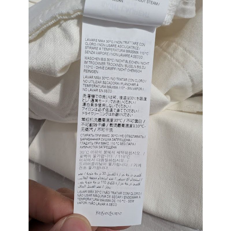 Saint Laurent Paris o1rshd1 Jeans in White Size US 34 / EU 50 - 20 Thumbnail