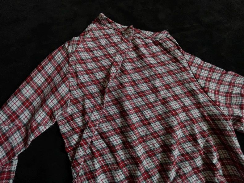 Comme des Garcons Comme Des Garcons College Plaid Irregular Long Sleeve Top Size S / US 4 / IT 40 - 3 Thumbnail