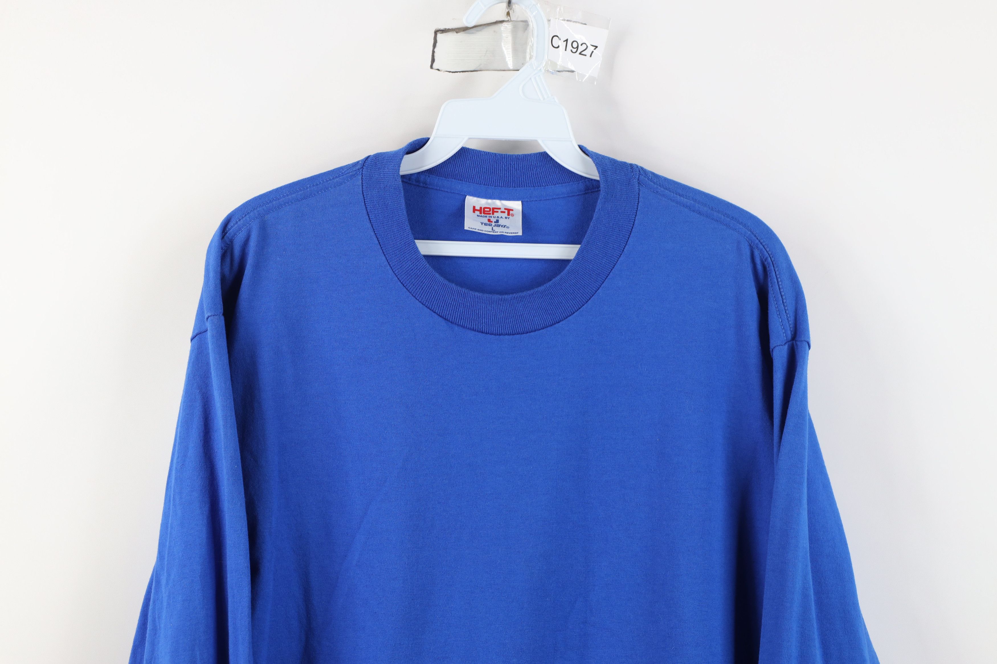 Vintage Vintage 90s Streetwear Long Sleeve T-Shirt Royal Blue USA Size US L / EU 52-54 / 3 - 2 Thumbnail