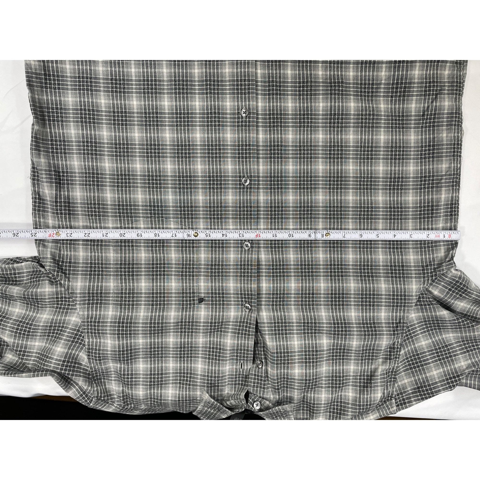 DKNY DKNY SKU 7645 Mens Gray Plaid Long Sleeve Button Down Shirt Size US XL / EU 56 / 4 - 3 Thumbnail