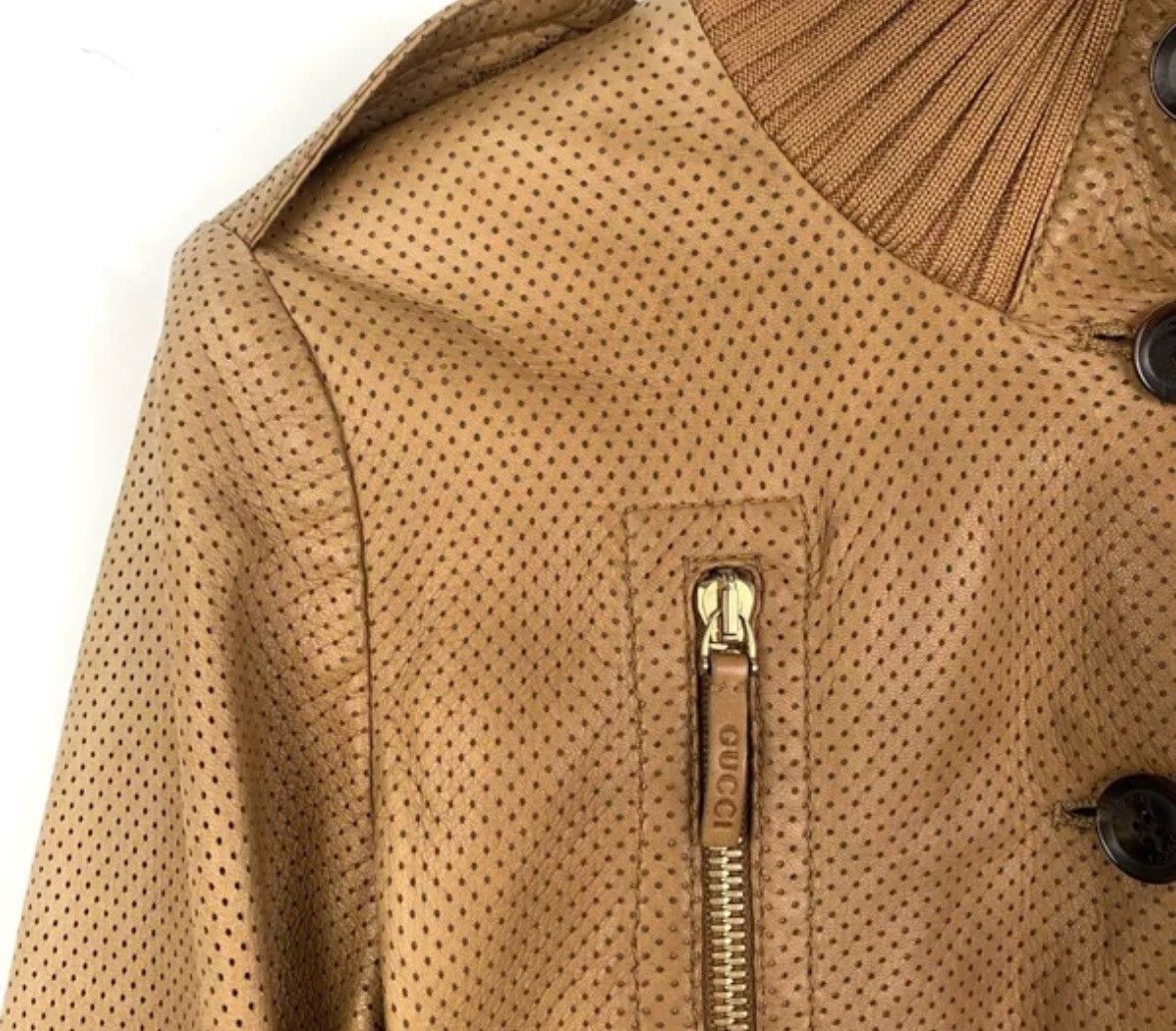 Gucci Gucci horseneck buckle brown leather jacket zipper jacket Size US S / EU 44-46 / 1 - 3 Thumbnail